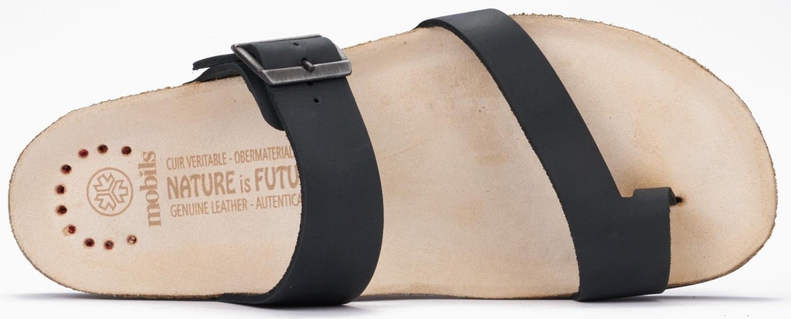 'Douglas' herensandaal met brede pasvorm (H) - zwart - Chaplinshoes'Douglas' herensandaal met brede pasvorm (H) - zwartMephisto