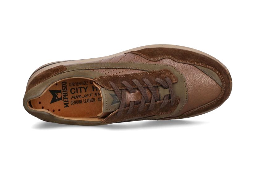 'Barth' men's ergonomic lace-up sneaker - brown