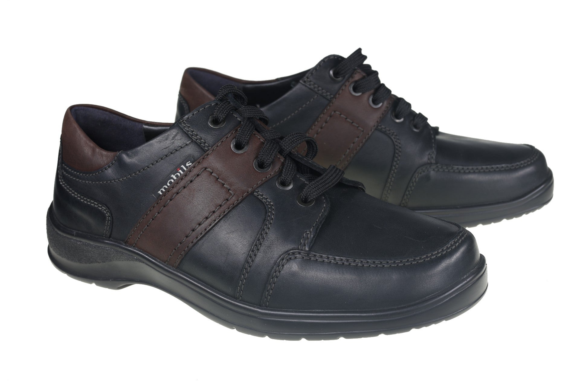 'Edward' men's ergonomic wide fit (H) shoes - Black - Chaplinshoes'Edward' men's ergonomic wide fit (H) shoes - BlackMephisto