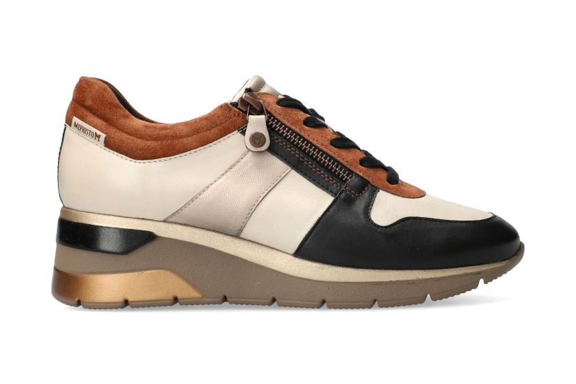 'Elisia' women's sneaker - Beige black mix - Chaplinshoes'Elisia' women's sneaker - Beige black mixMephisto