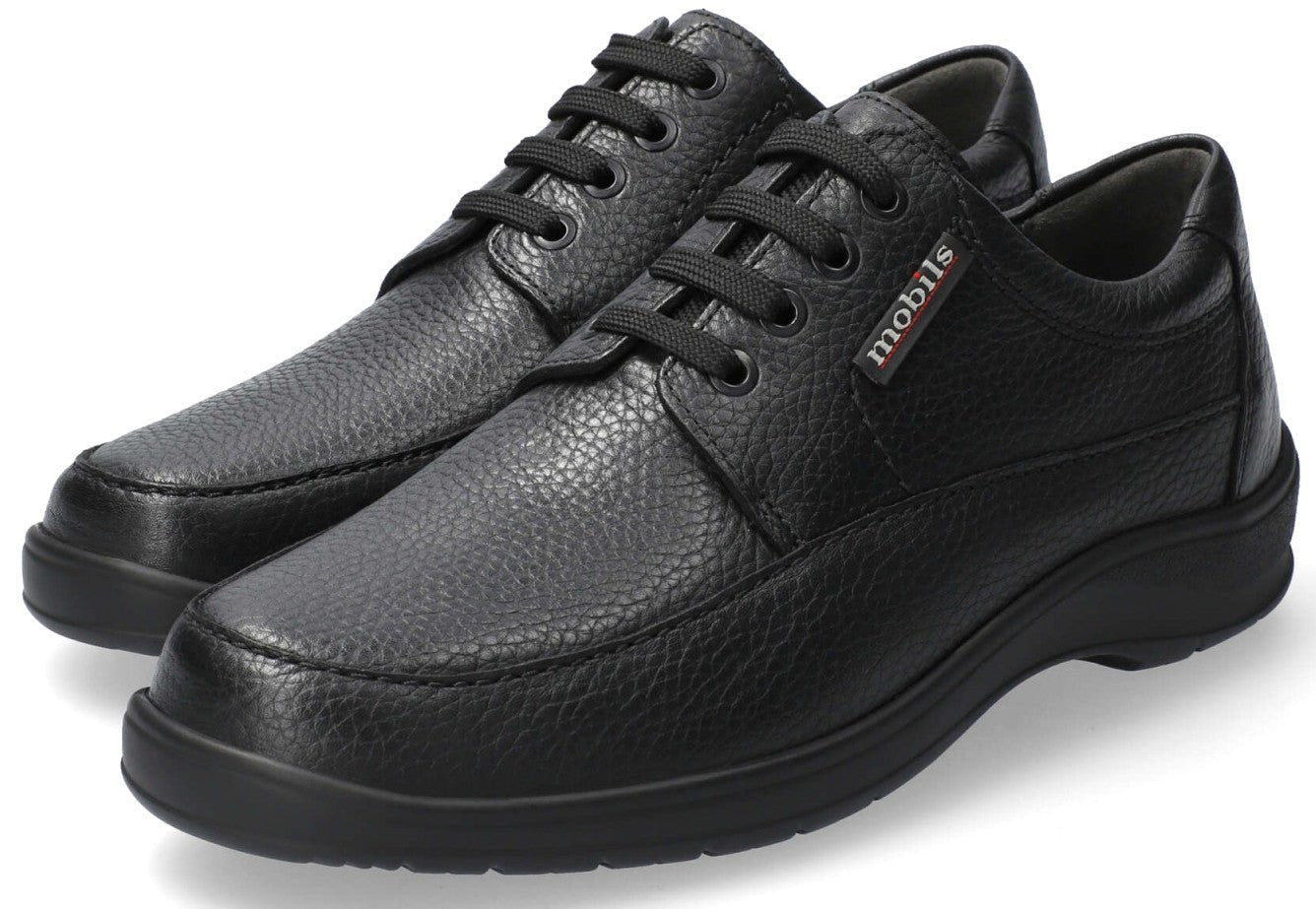 Scarpe ergonomiche da uomo con vestibilità ampia (H) 'Ezard' - Nero - ChaplinshoesScarpe ergonomiche da uomo con vestibilità ampia (H) "Ezard" - BlackMephisto
