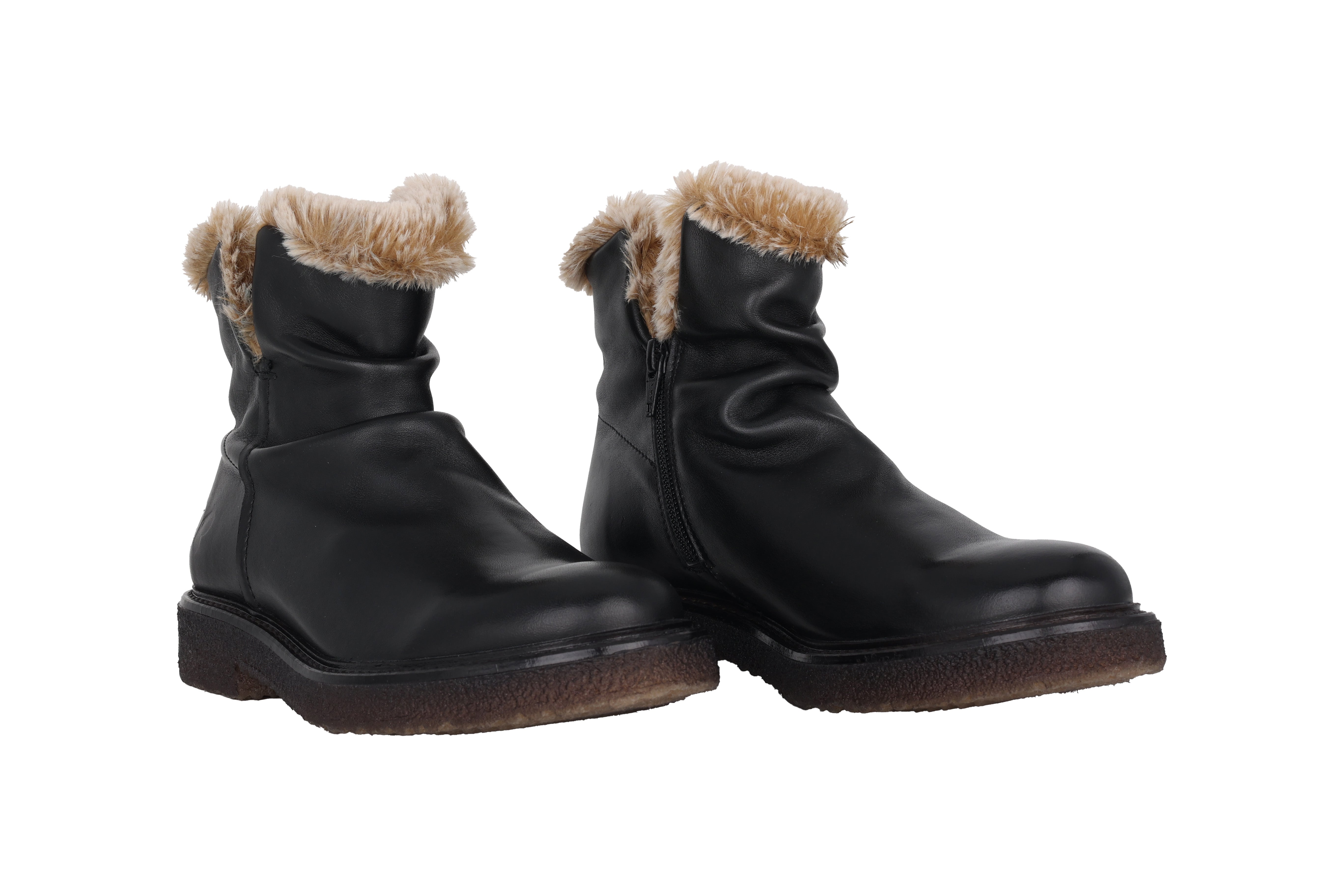 'E346' women's warmlined zipper boot - black