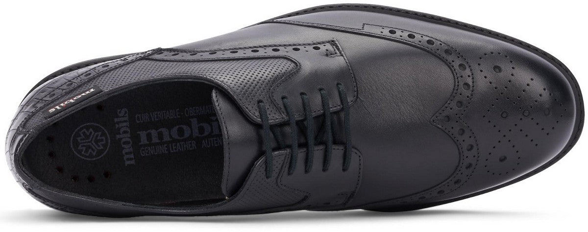 Sapato ergonômico masculino com cadarço e ajuste largo (H) 'FERNAND' - Preto - ChaplinshoesSapato ergonômico masculino com cadarço 'FERNAND' de ajuste largo (H) - BlackMephisto