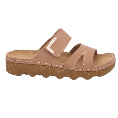 Damesslipper 'Foggia' - Bruin - ChaplinshoesDamessandaal 'Foggia' - BrownRohde