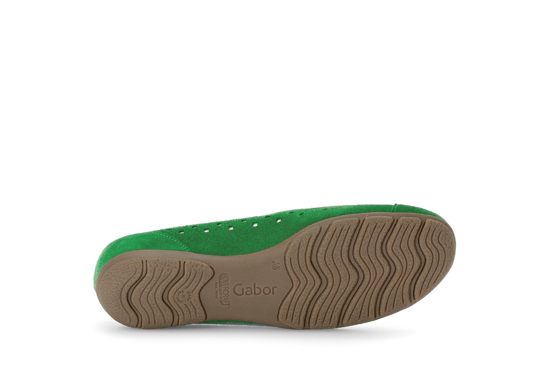 '64.169.39' women's perforated ballerina - green