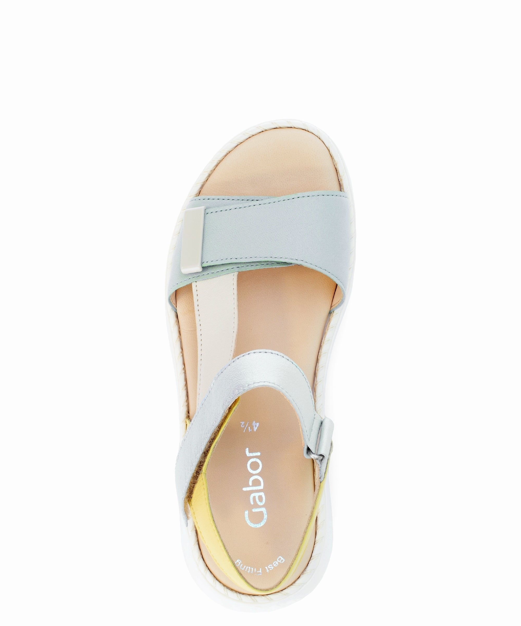 Damen-Plateausandale '64.593.13' – Blau-Gelb-Mix