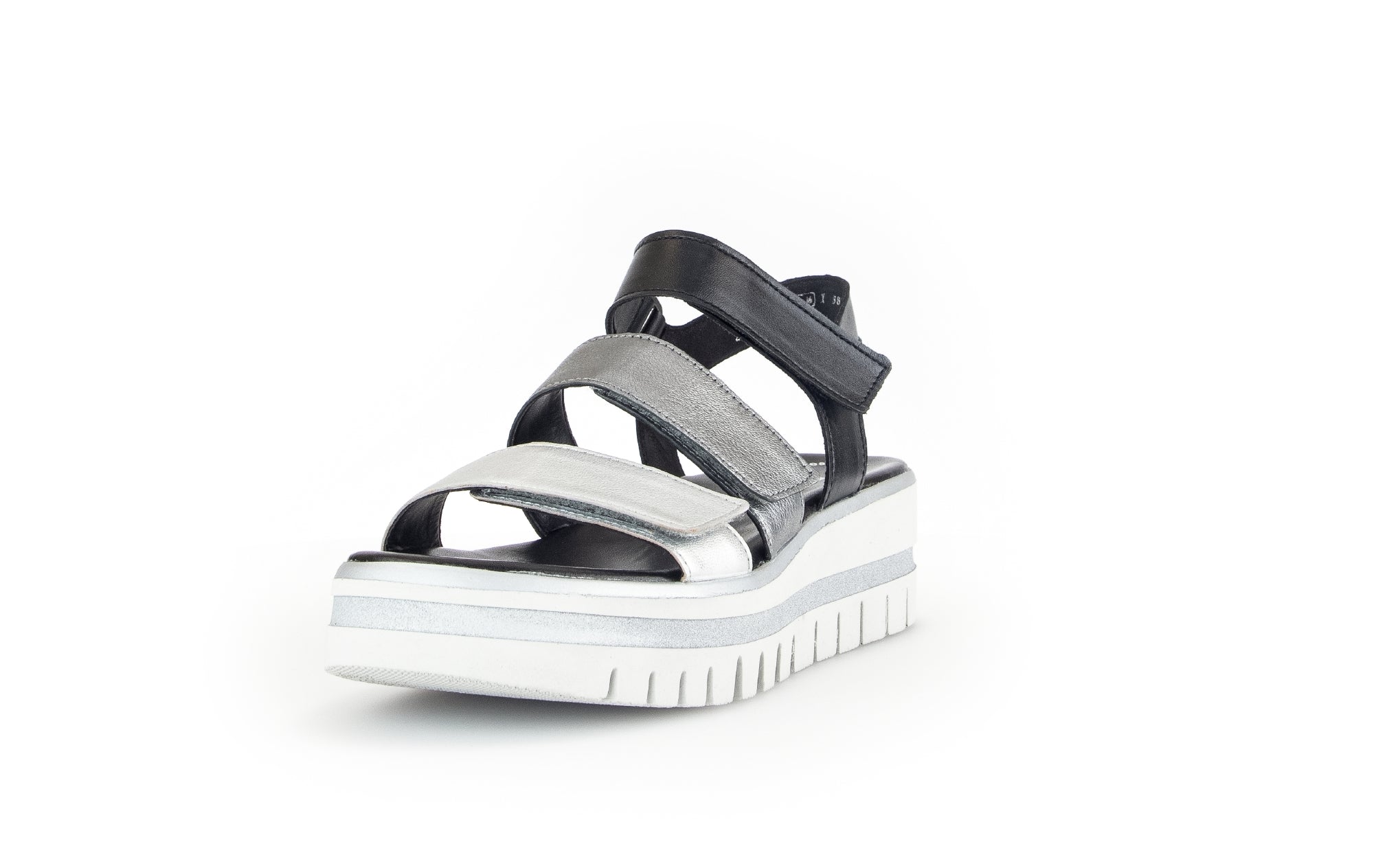 '64.620.61' women's sandal - silver black mix