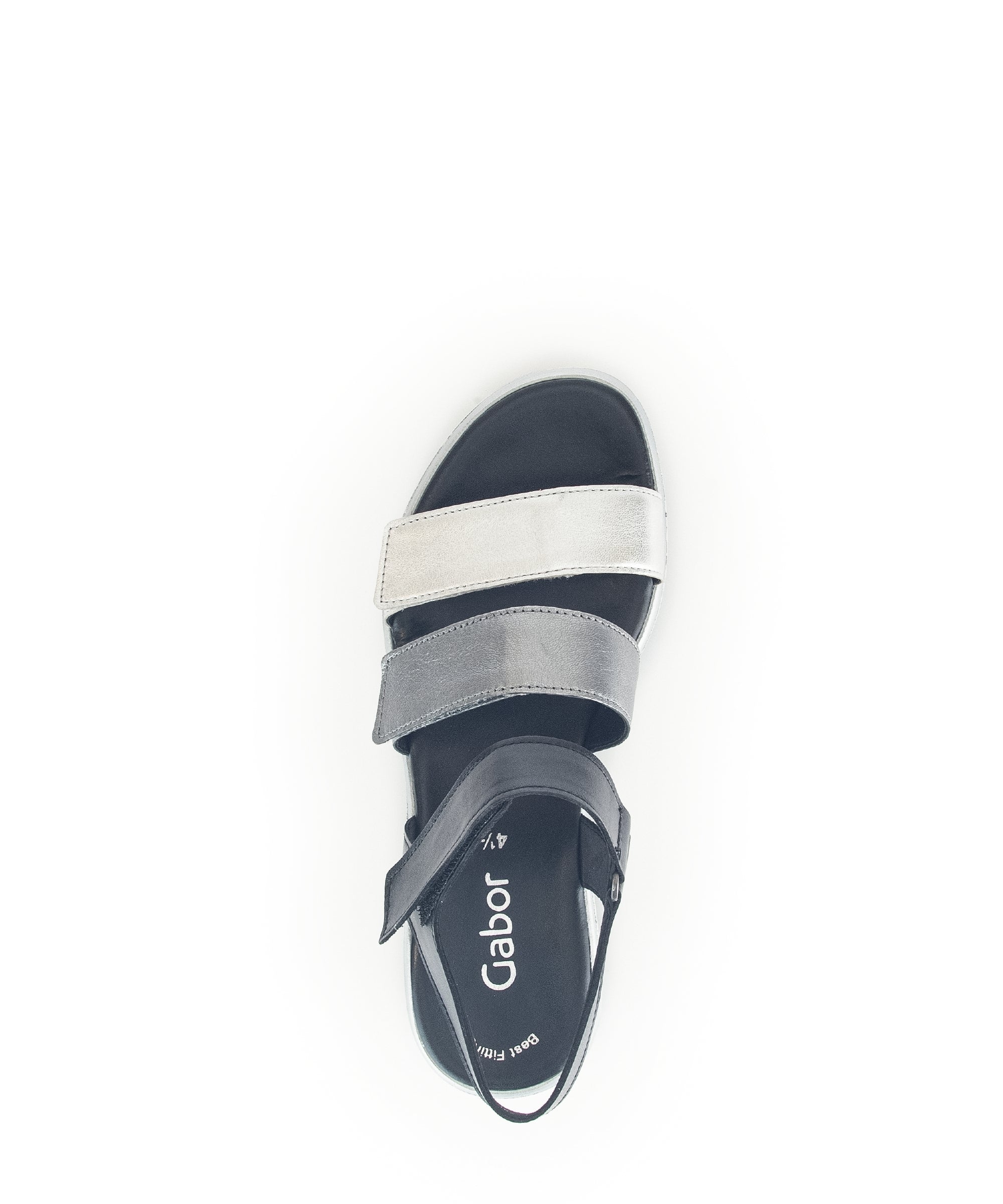 '64.620.61' women's sandal - silver black mix