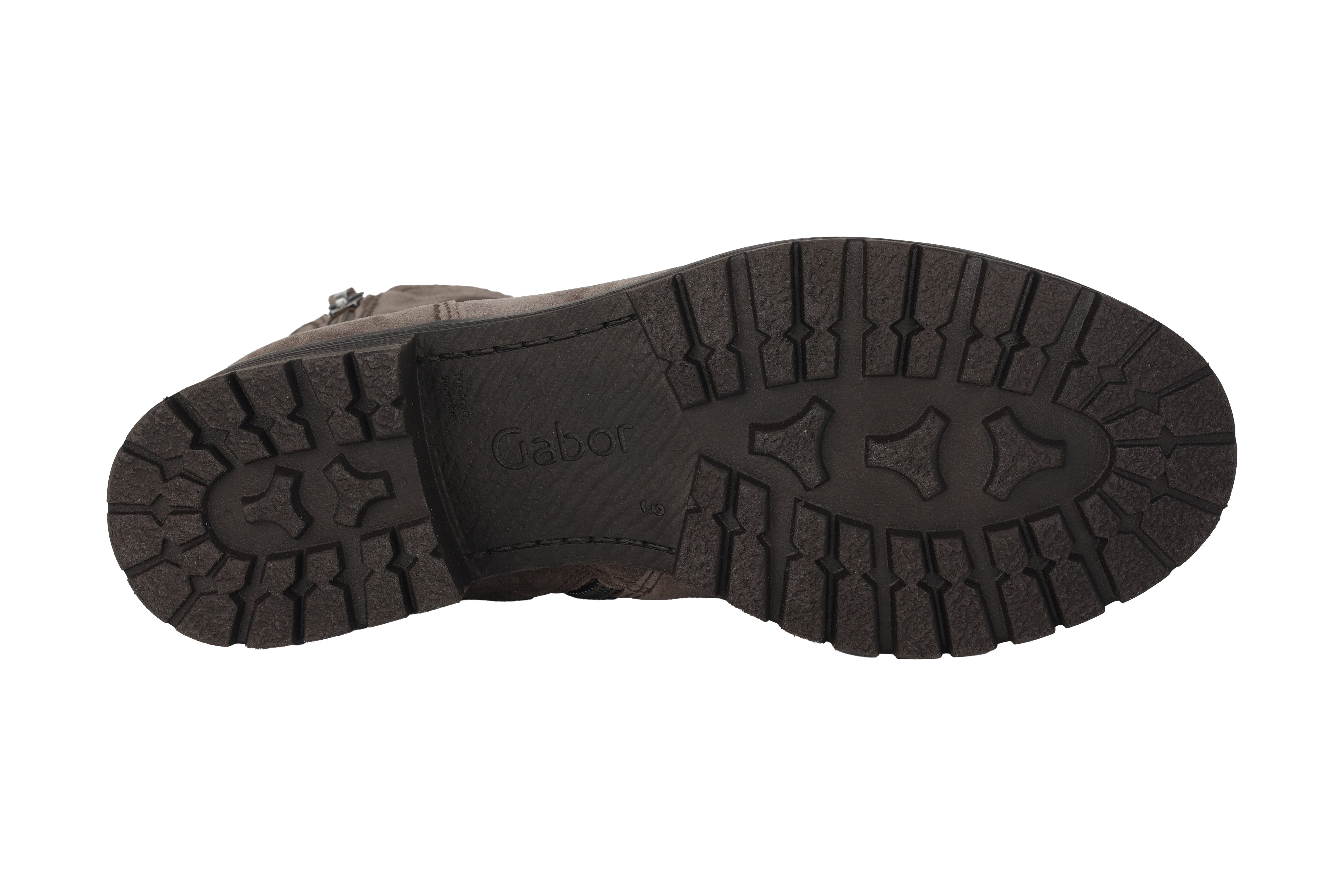 '52.092.31' damestøvle med lynlås - grå