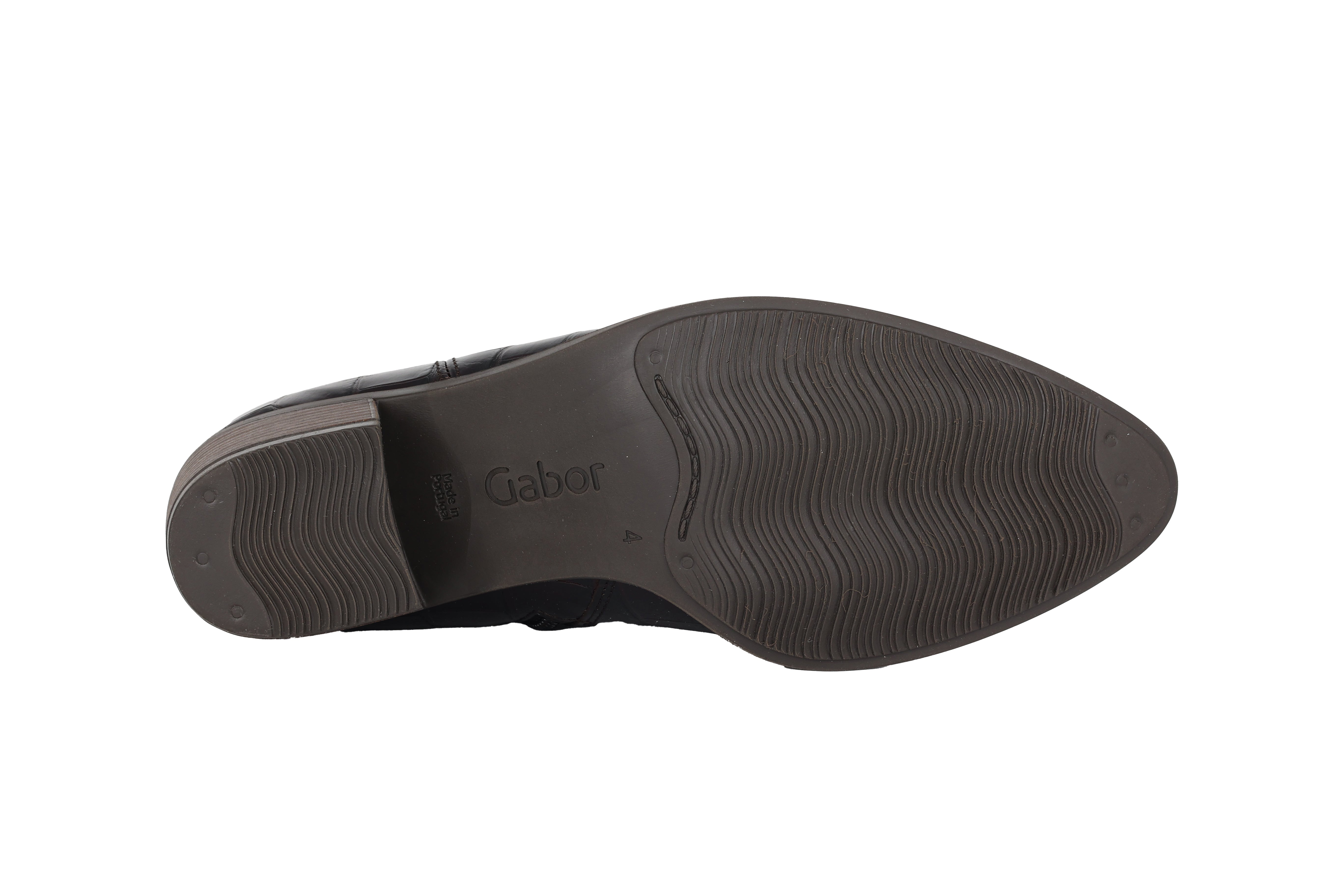 Kozaki damskie typu kowbojskiego '31.600.53' - ciemnobrązowy krokodyl