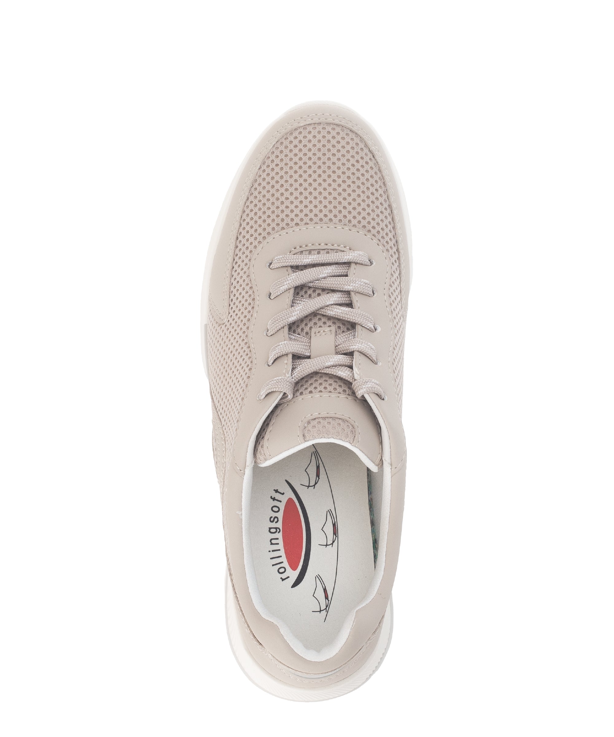 '66.923.13' sneaker de marche à lacets roulants pour femme - beige