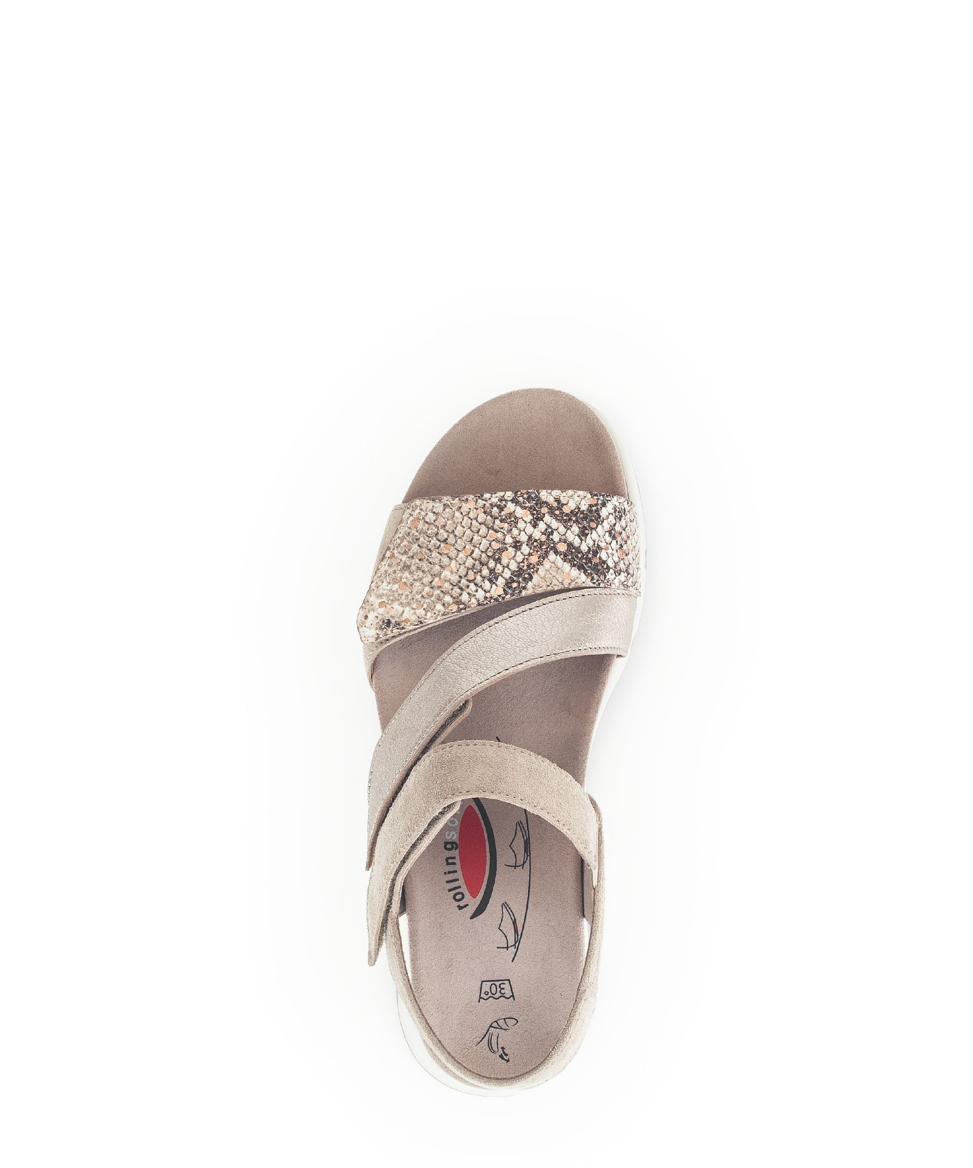 '66.882.63' women's walking rolling sandal - beige