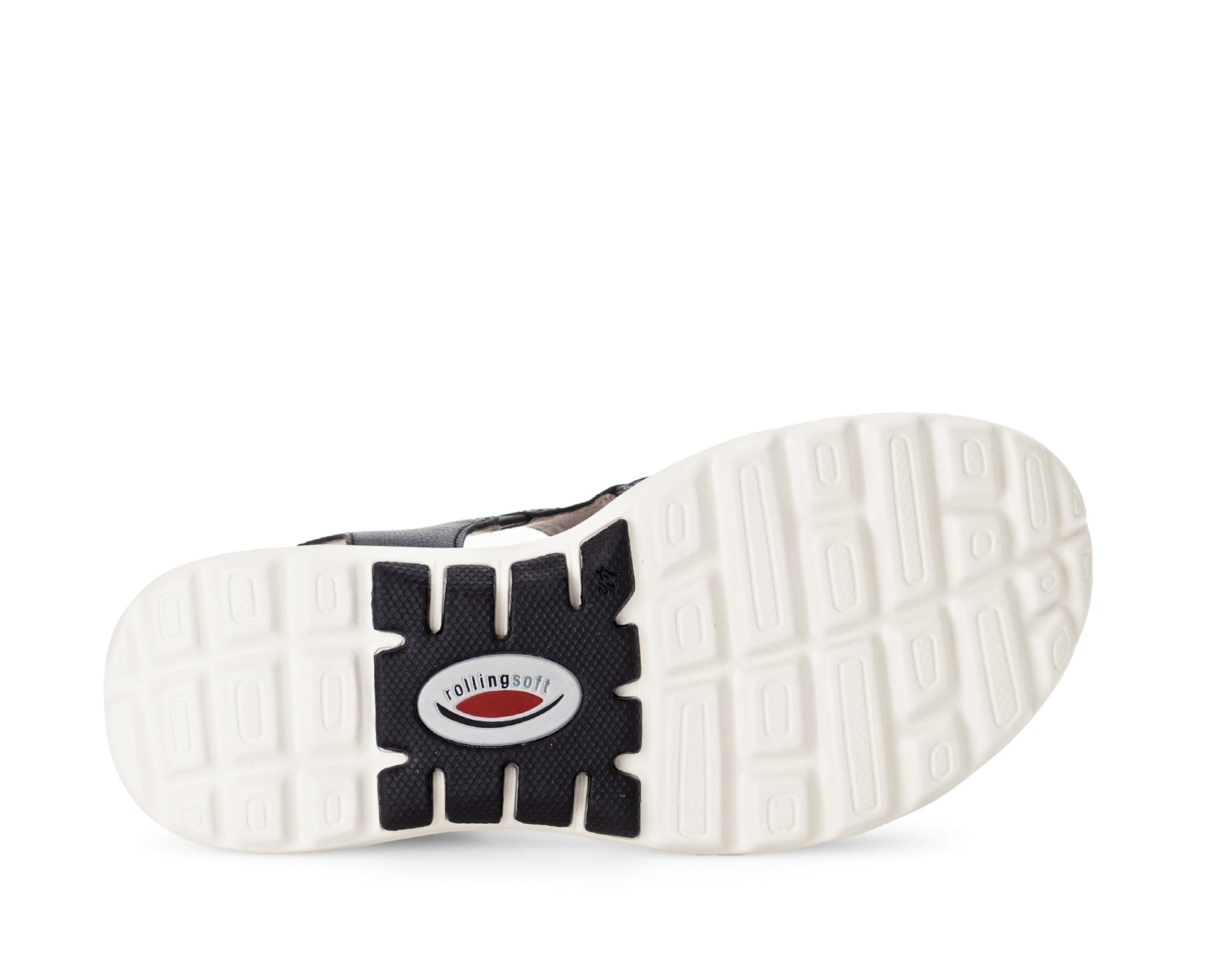 Rollende damessandaal '66.815.57' - zwart