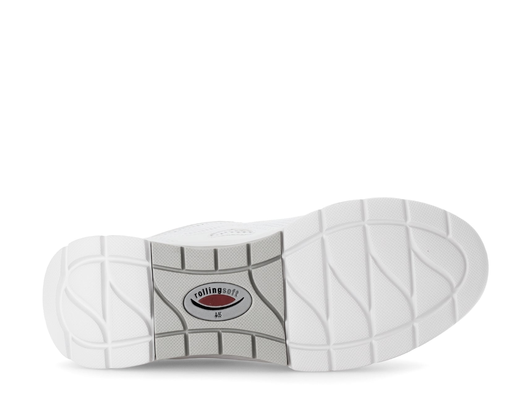 Oprolbare damessneaker met veters '66.923.10' - wit