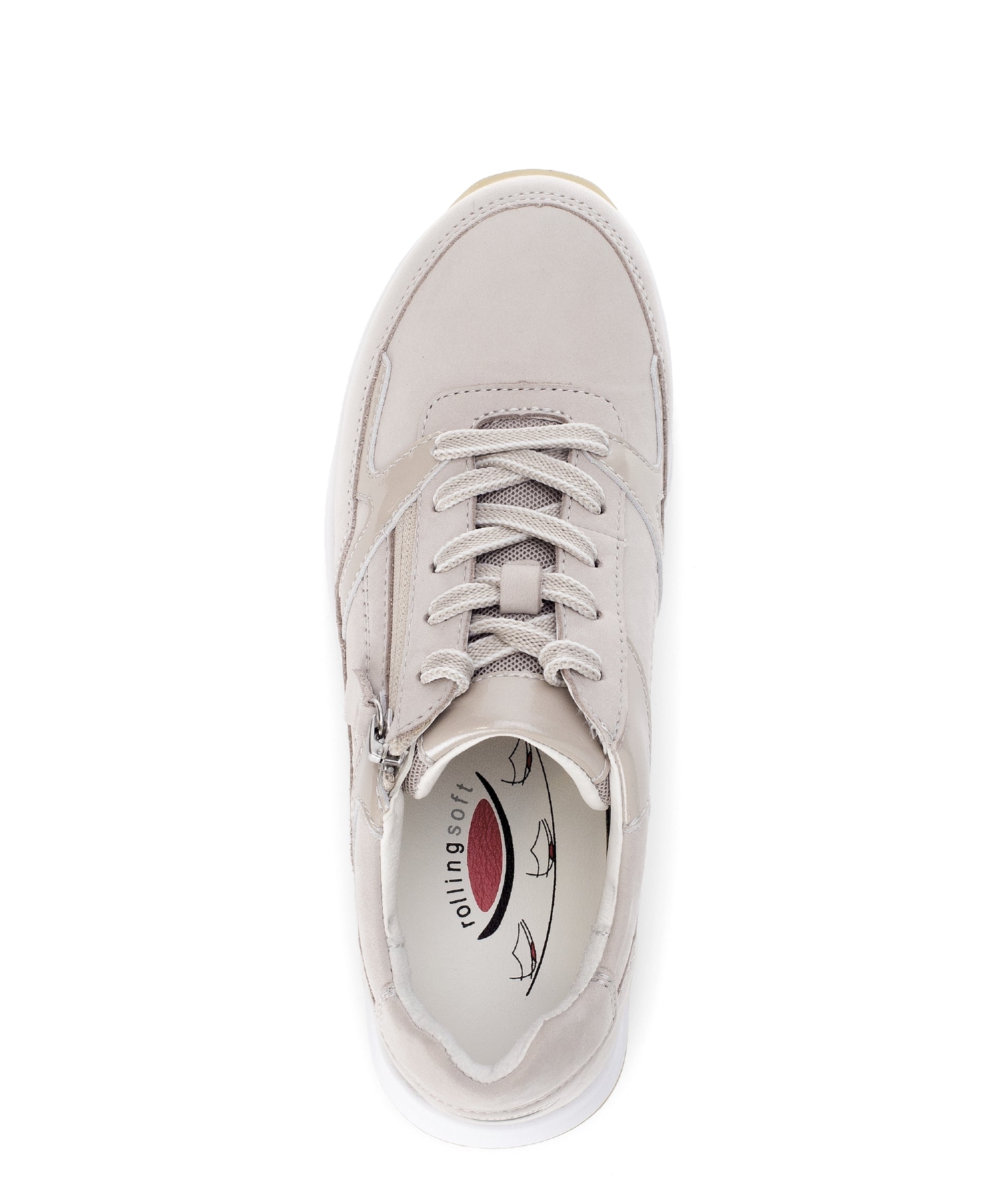 '66.958.31' women's walking rolling lace-up sneaker - beige