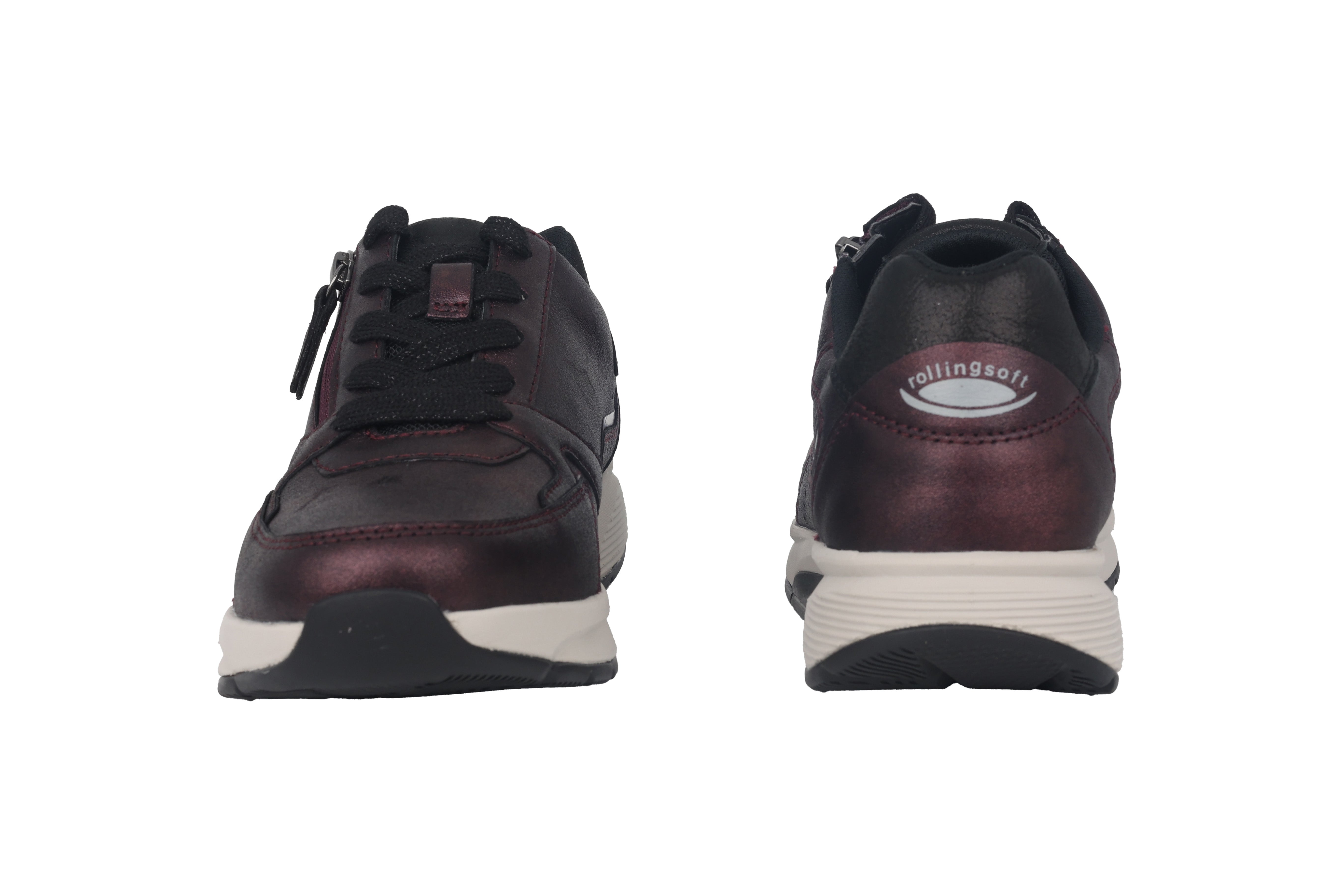 '56.878.88' women's walking rolling lace-up shoes -  Bordeaux red