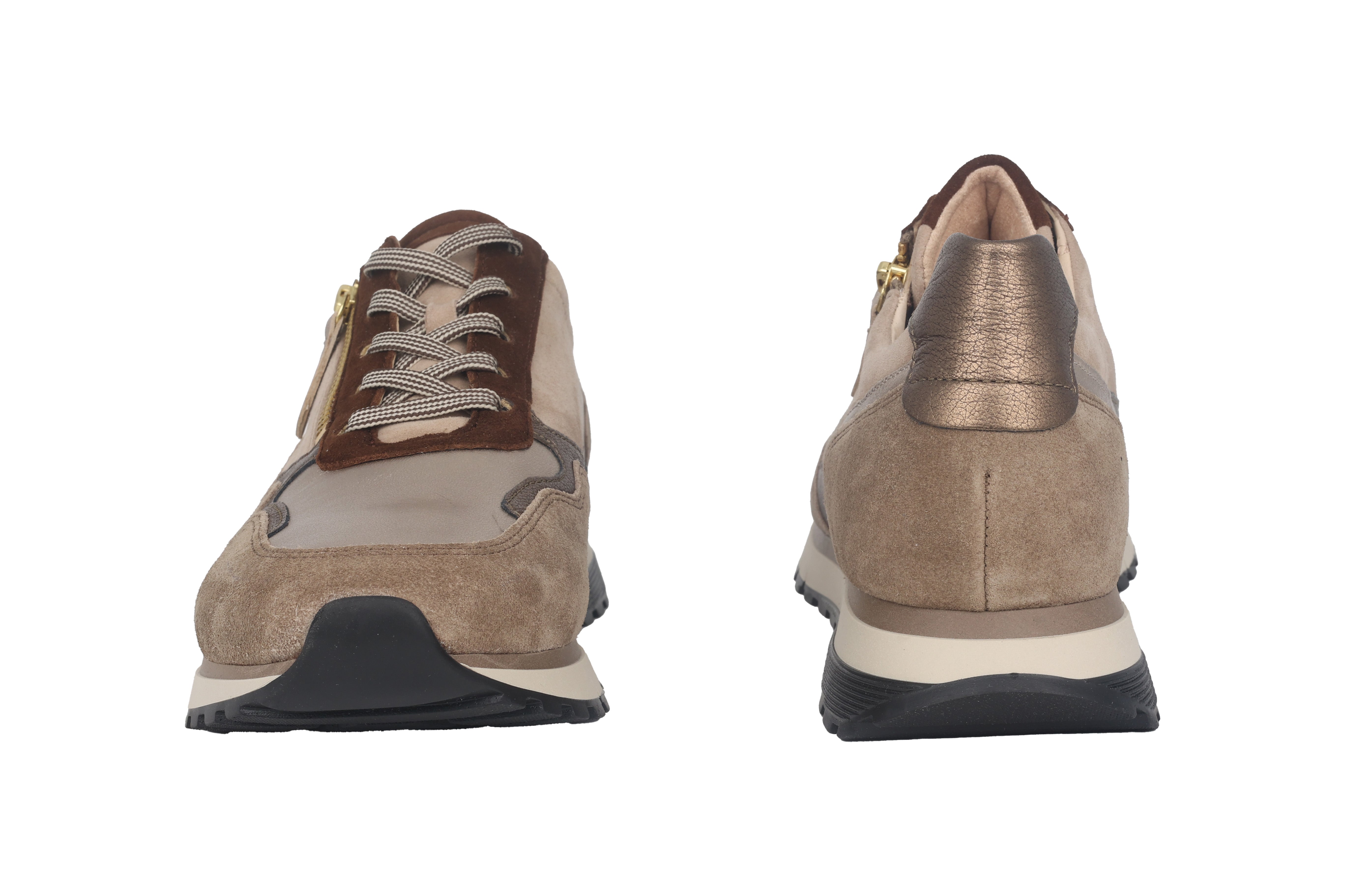 '56.378.82' zapatilla deportiva con cordones para mujer de corte ancho (H) - Beige