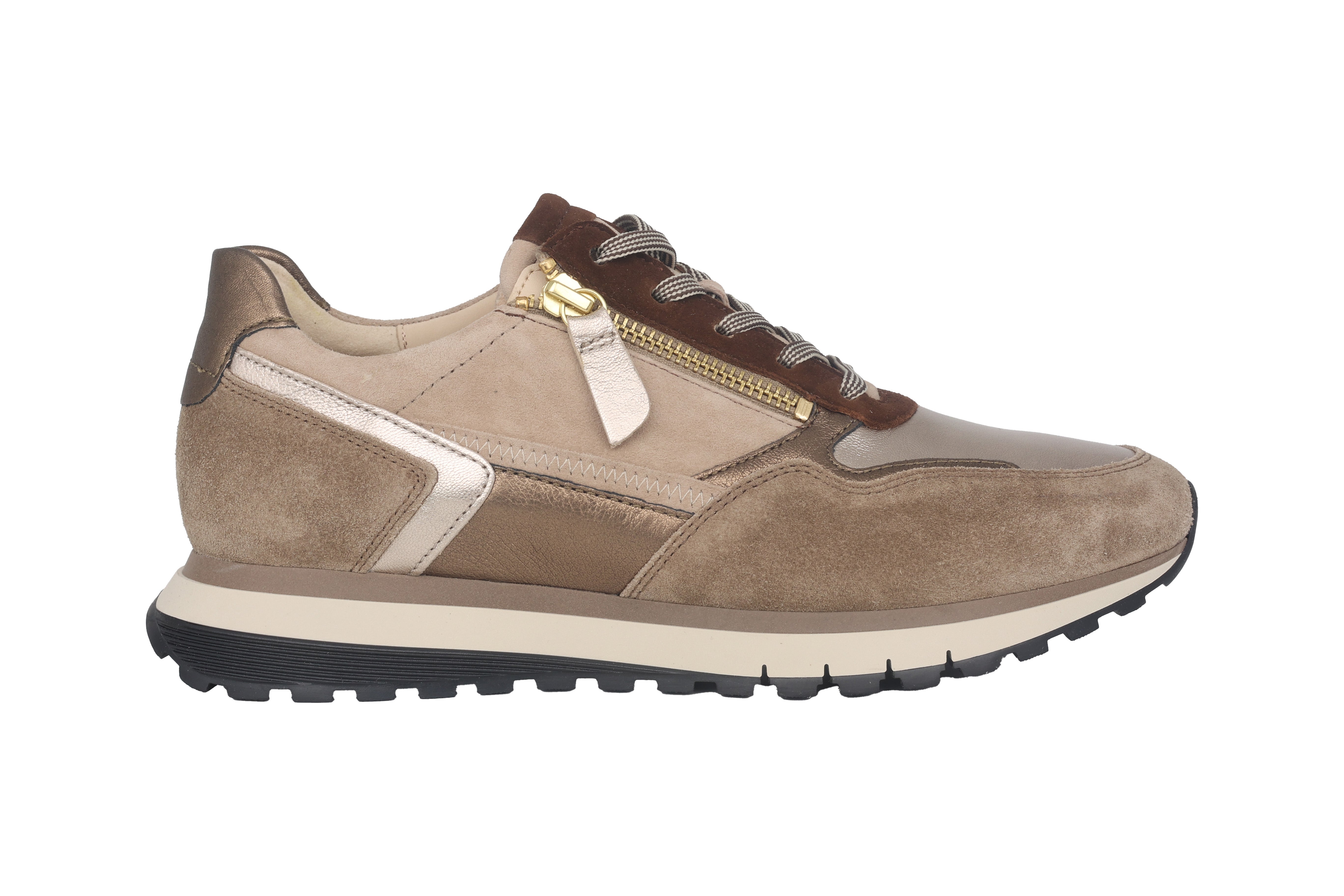 '56.378.82' zapatilla deportiva con cordones para mujer de corte ancho (H) - Beige