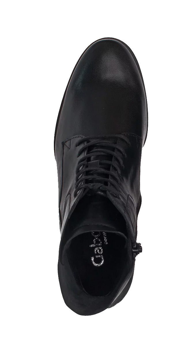 '76.605.57' Bottines à lacets larges (coupe H) pour femmes - Noir