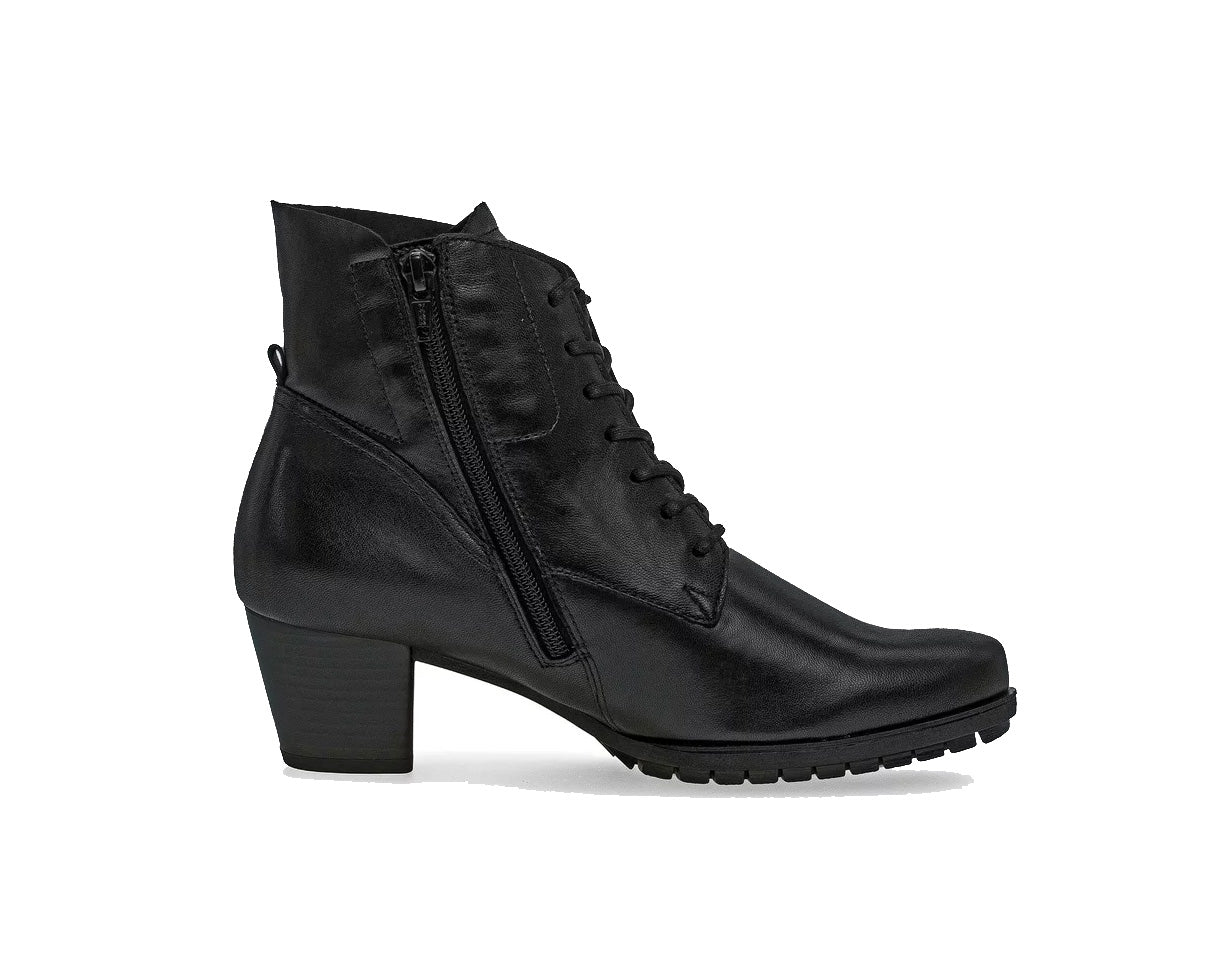 '76.605.57' Bottines à lacets larges (coupe H) pour femmes - Noir