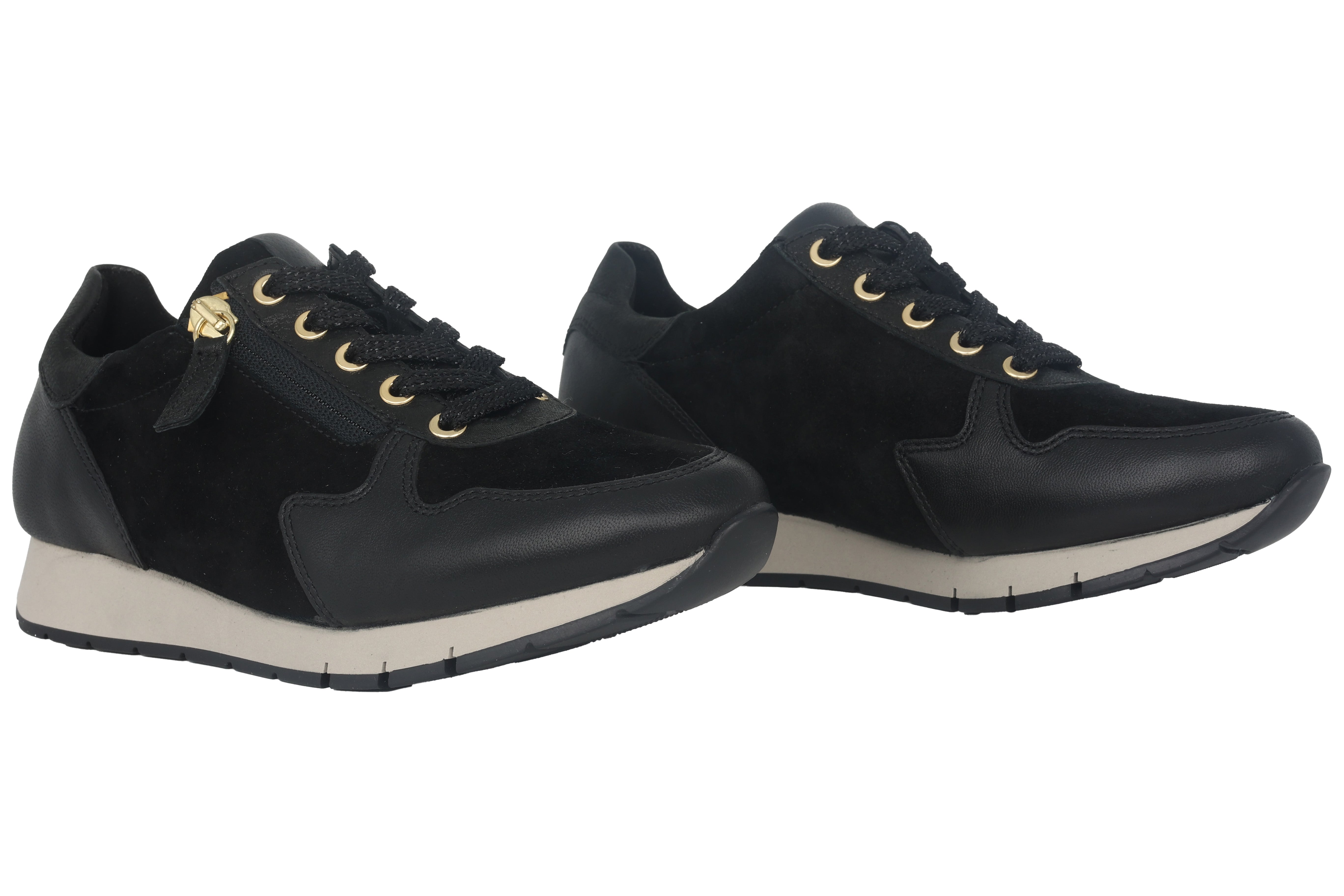 Damen-Schnürsneaker '52.488.37' - Schwarz