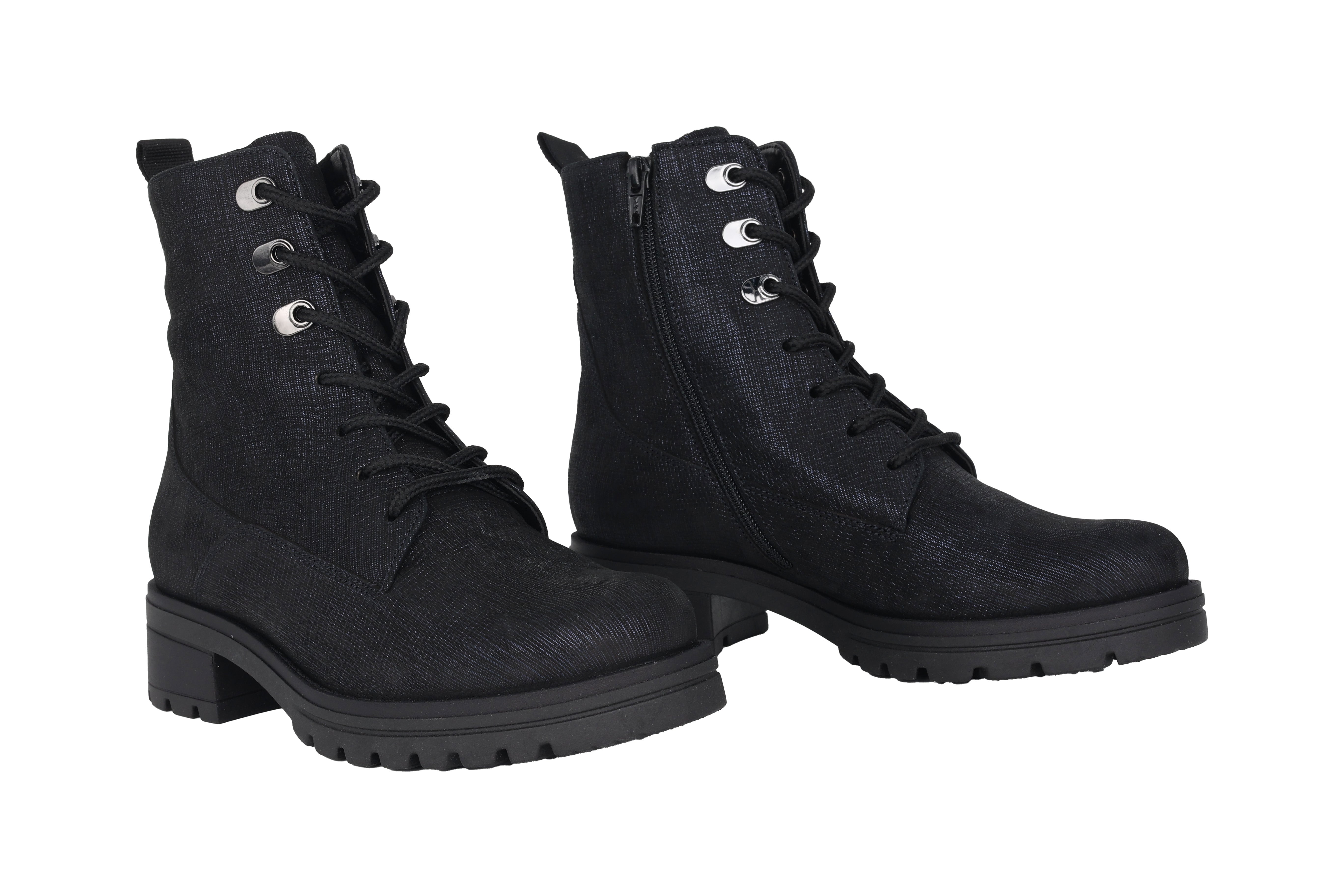 '52.786.86' bota con cordones y cremallera para mujer - azul