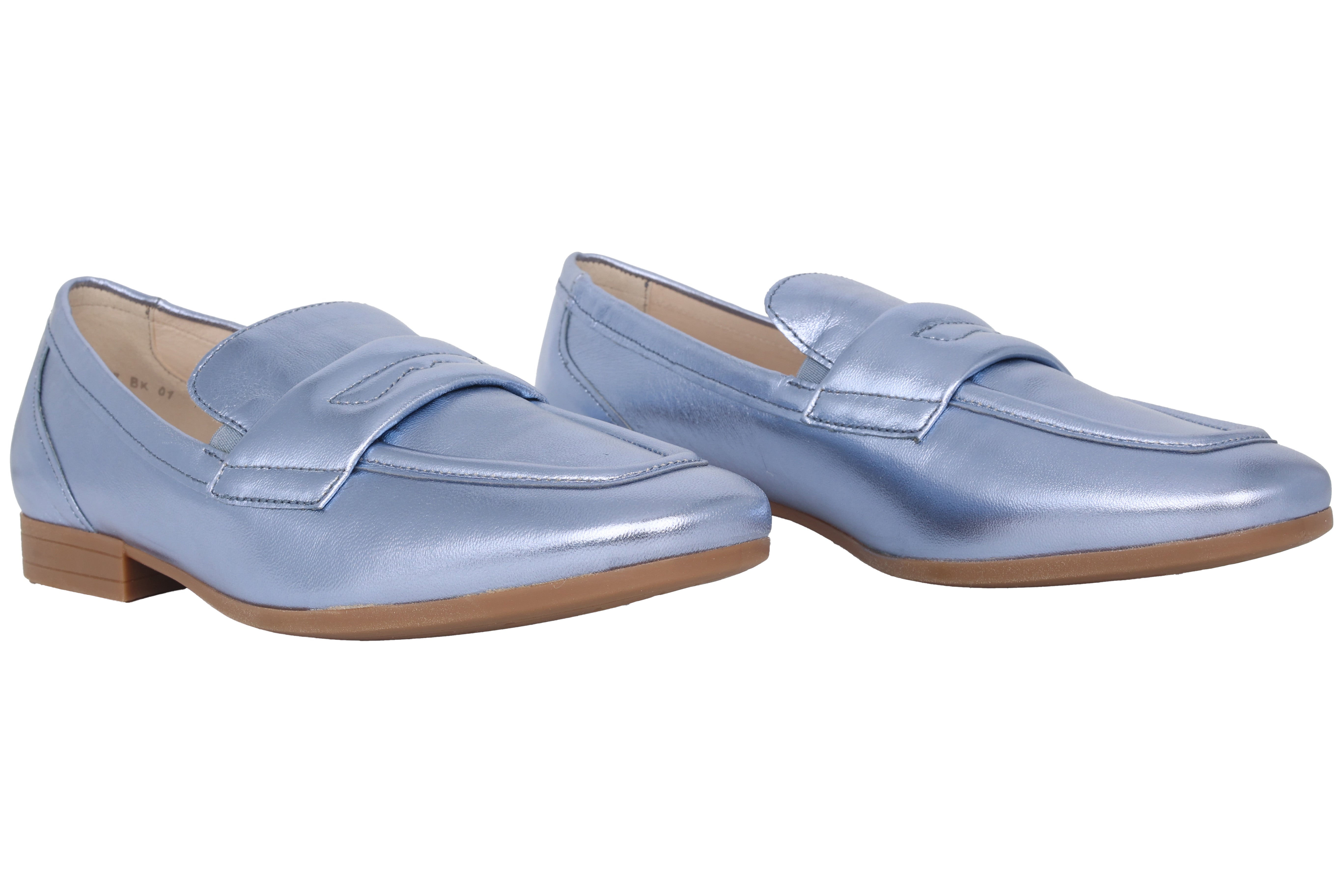 Mocassins pour femmes '22.424.86' - vernis bleu