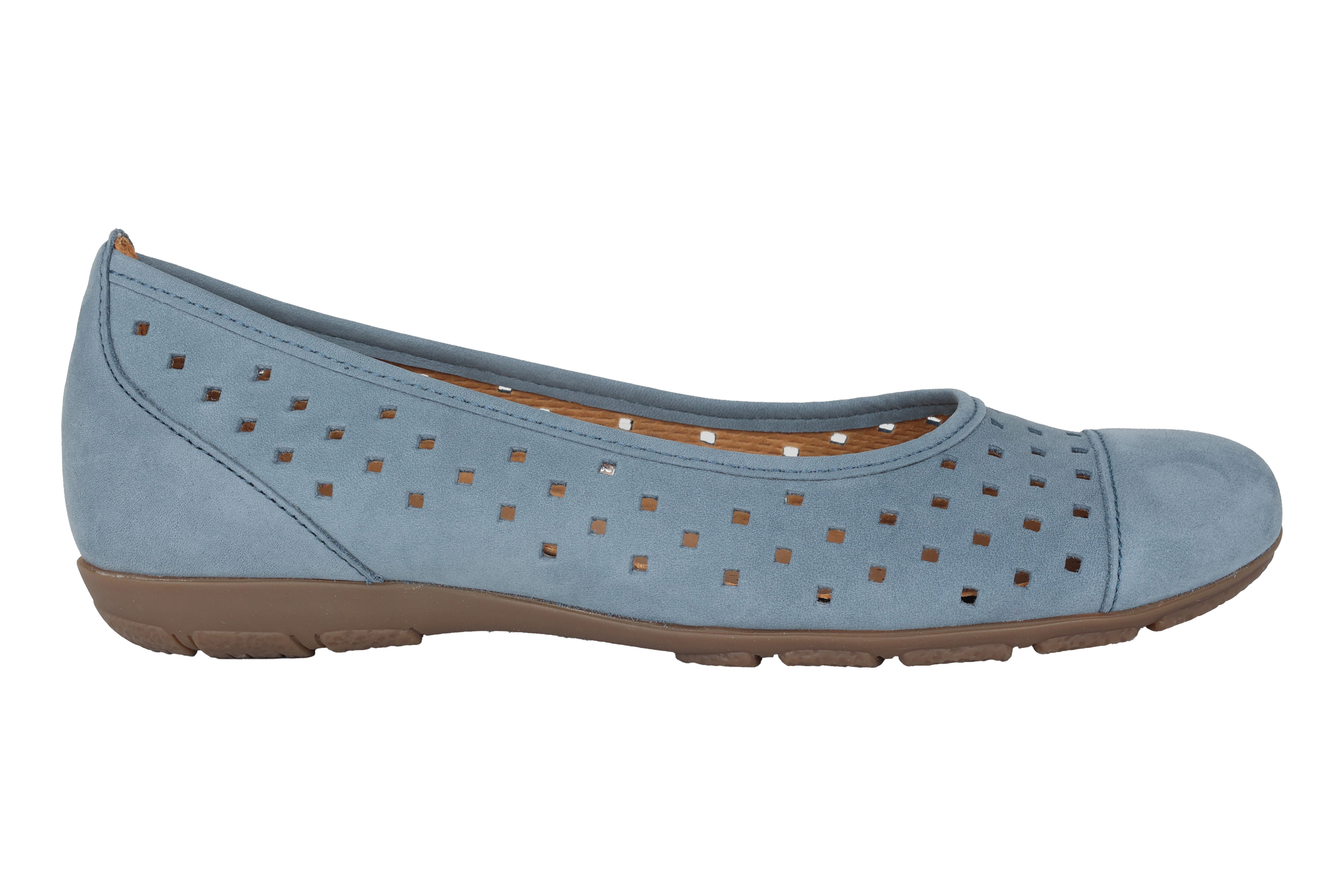 '64.169.10' women's perforated ballerina - blue