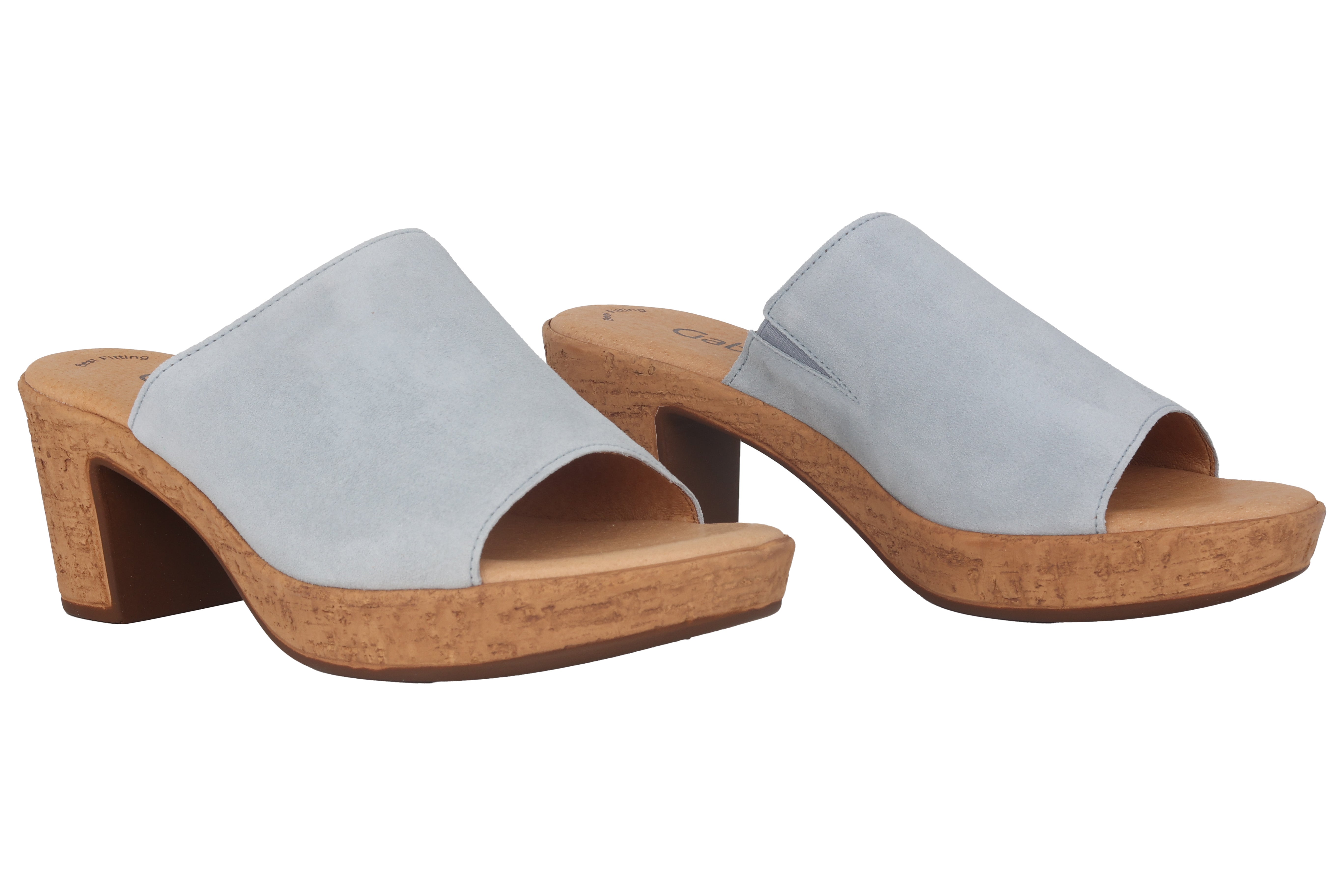'24.760.18' women's heeled mule sandal - Light blue