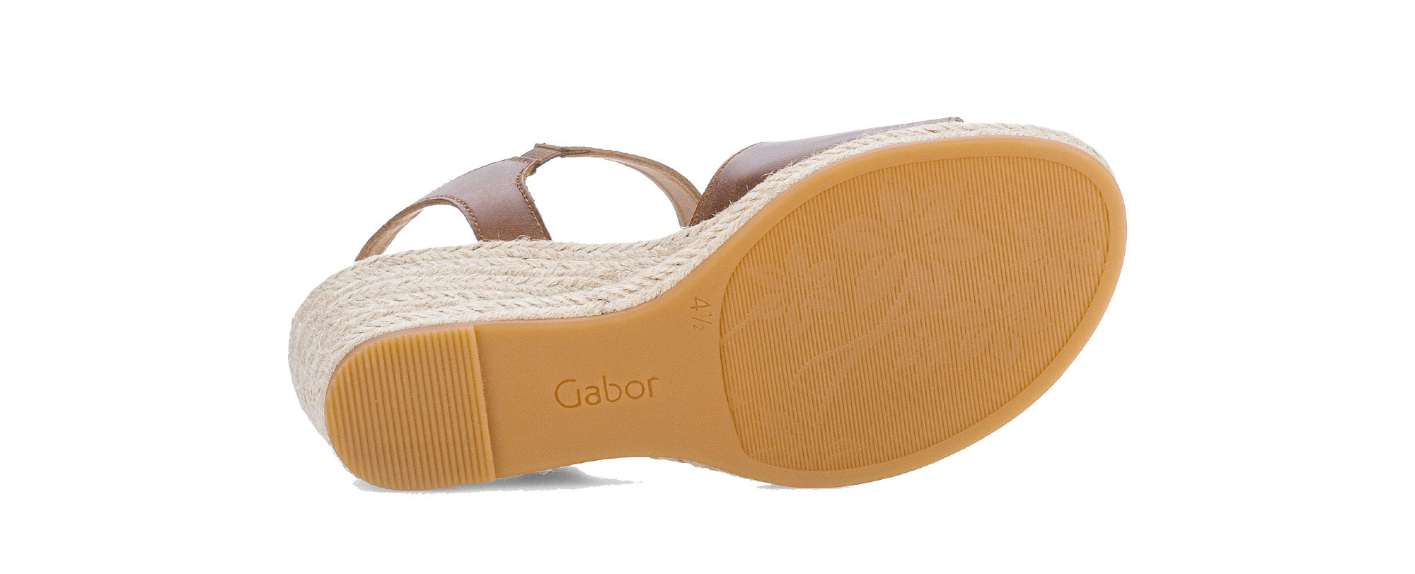 Damessandaal '82.710.53' met sleehak - Bruin