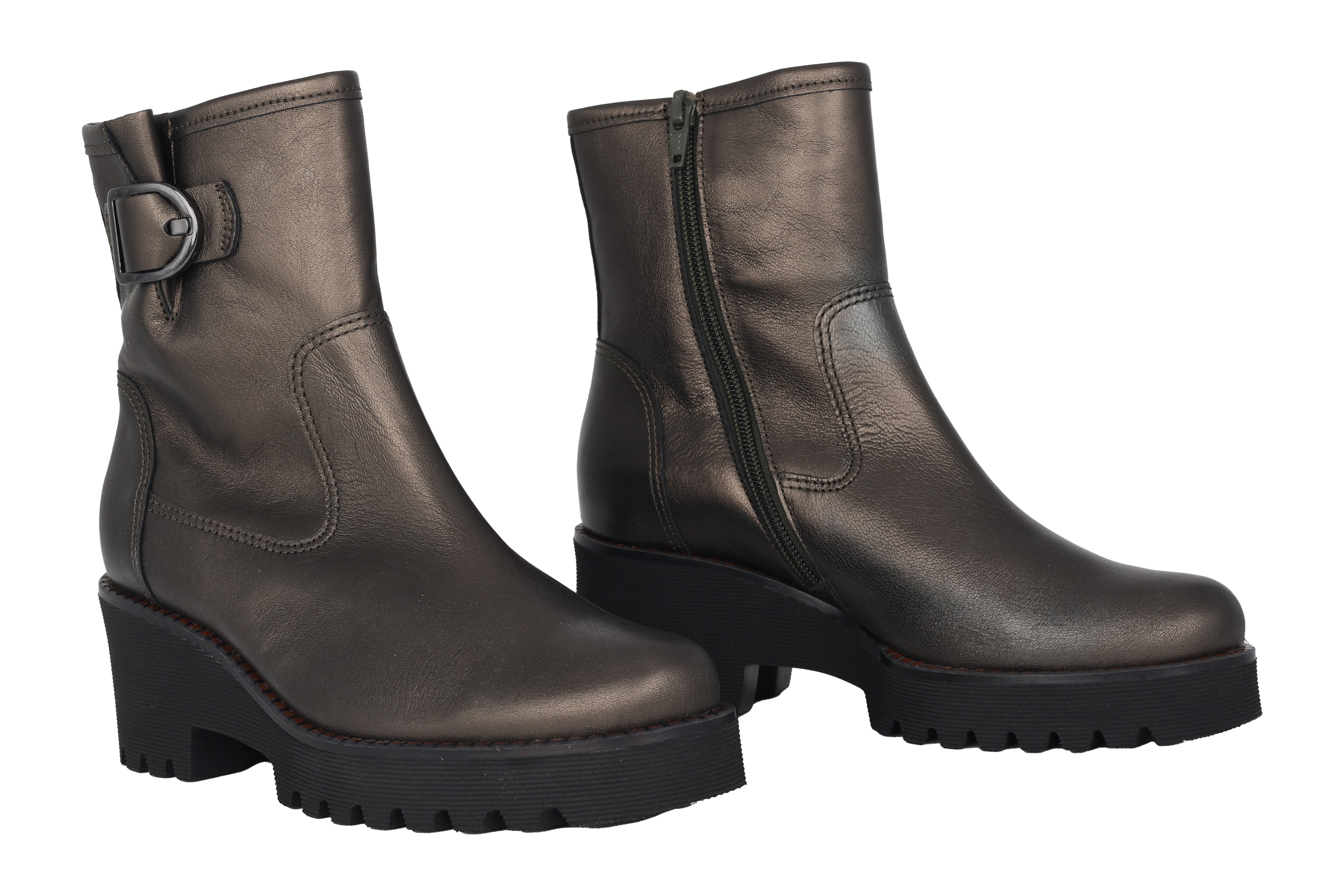 Stivale con cerniera da donna '56.622.84' - verde metallizzato