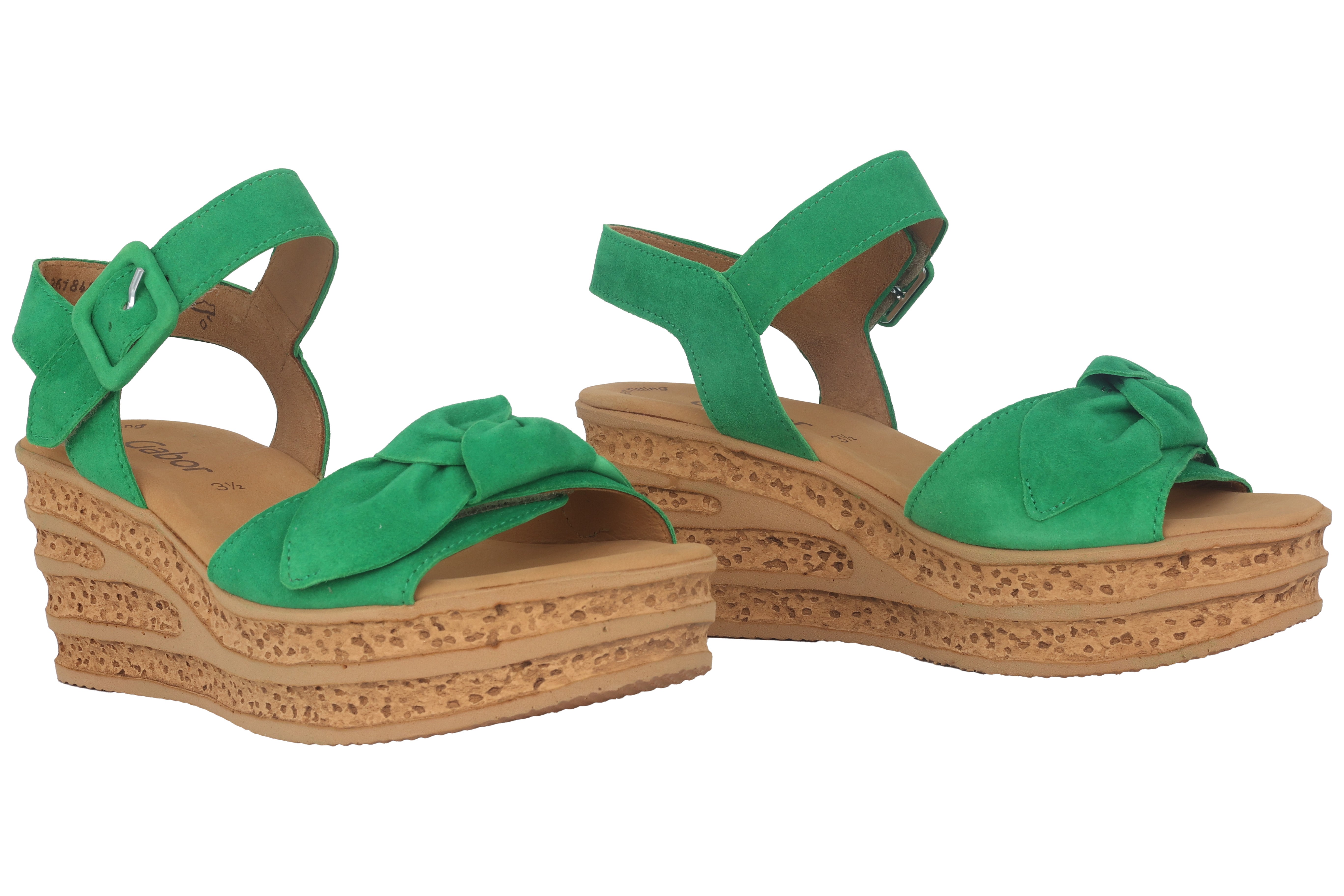 '44.653.19' women's wedge sandal - green