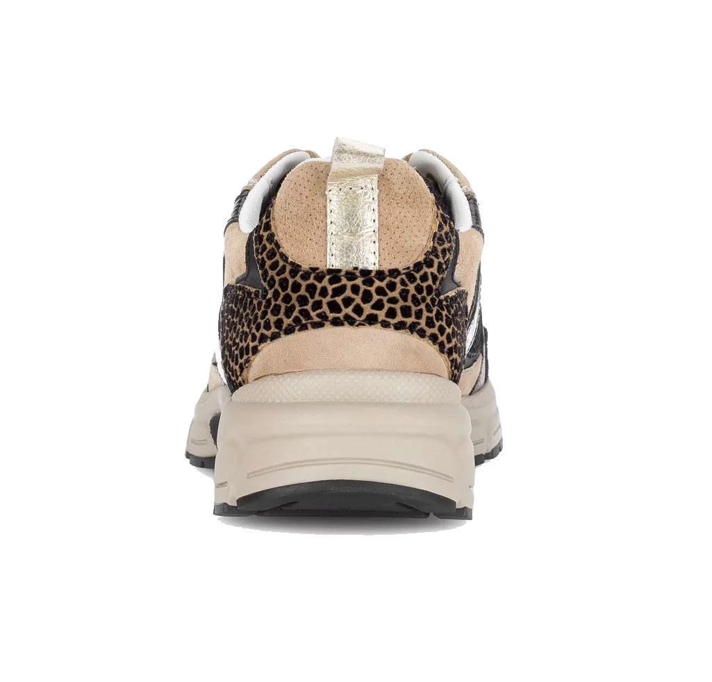 '76.536.34' women's lace-up shoe - Black brown beige mix