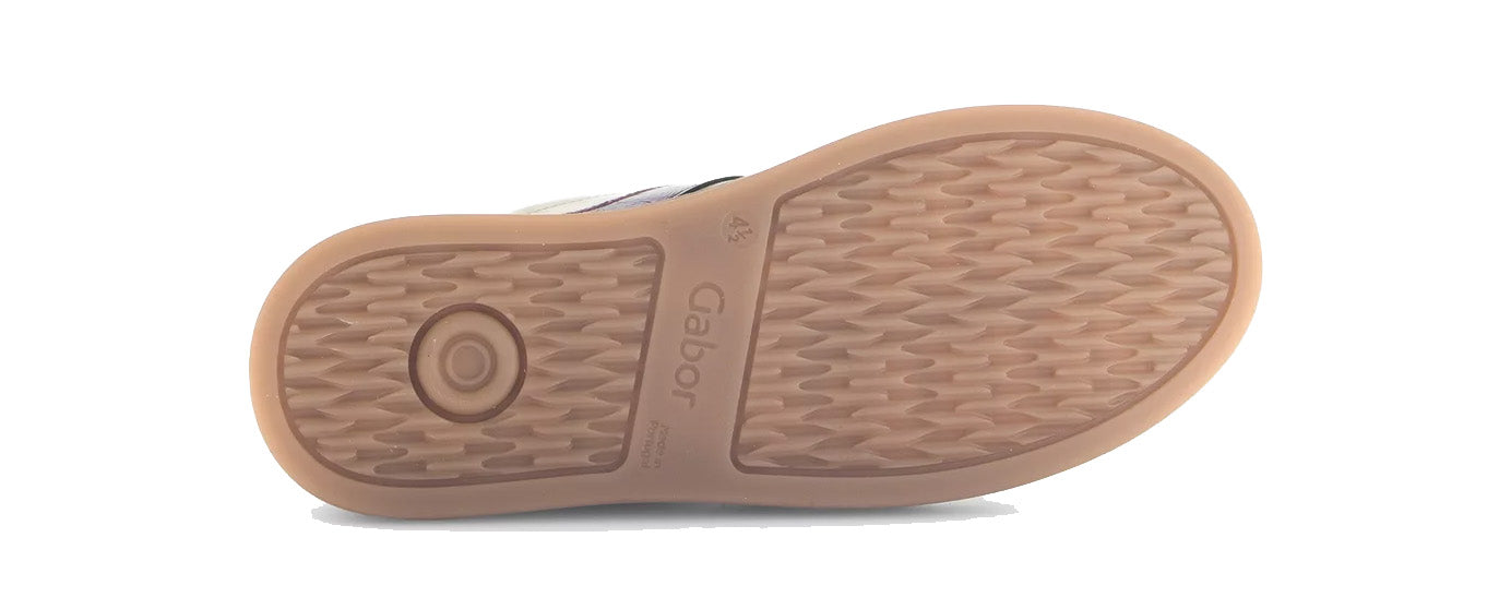 Damen-Schnürsneaker '76.475.80' – Gold-Rot-Braun-Mix