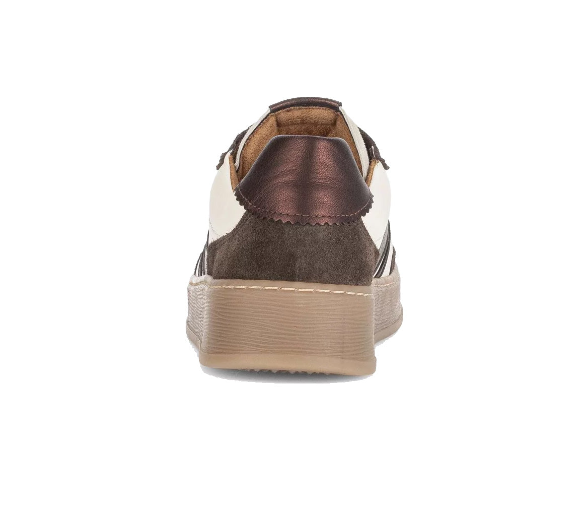 Damen-Schnürschuh '76.475.20' – Weiß-Braun-Mix