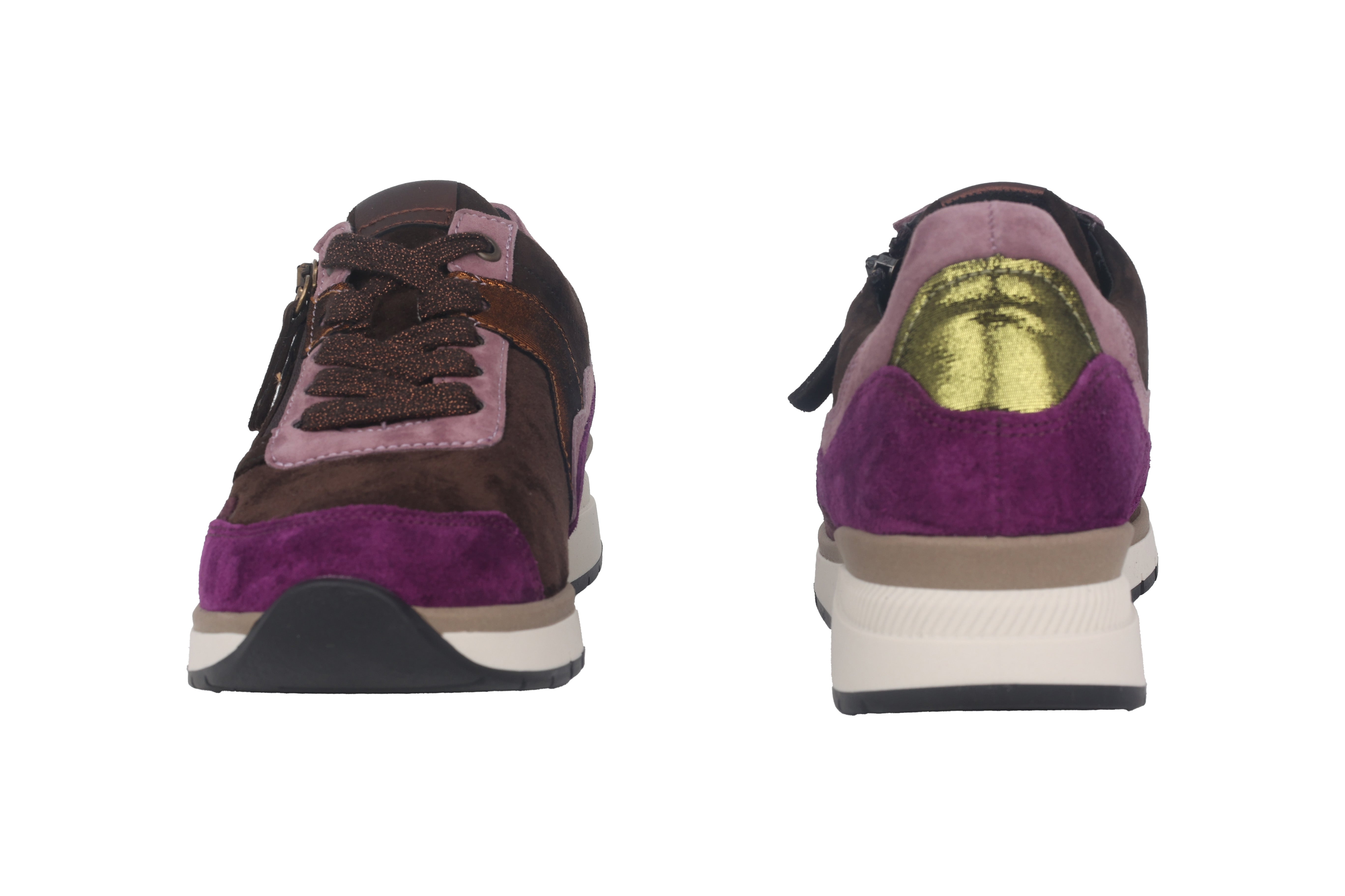 Sehr weiter (K) Damenschuh „56.306.61“ mit Schnürsenkel und Reißverschluss – Lila