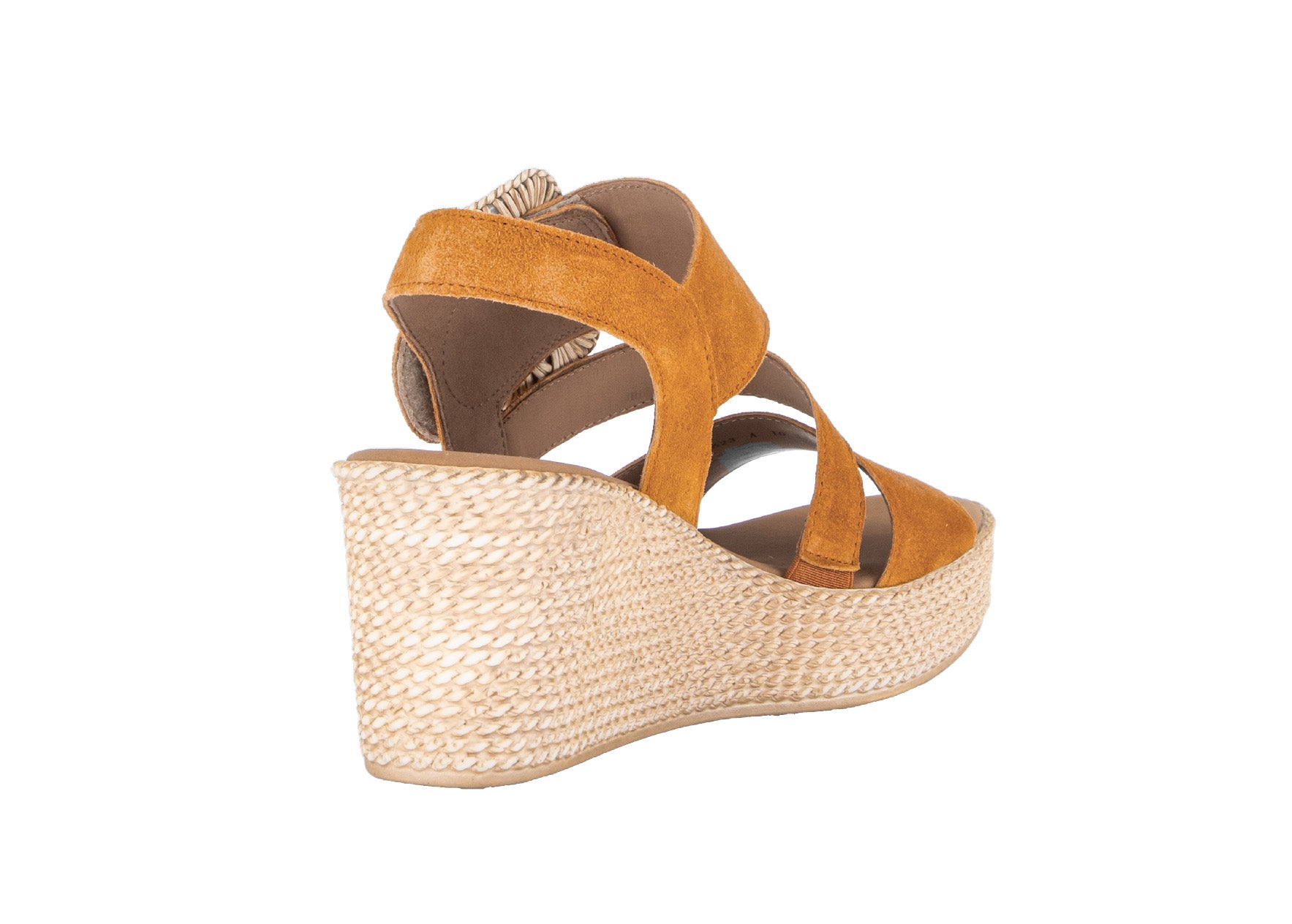 Sandália de cunha feminina '84.771.10' - laranja