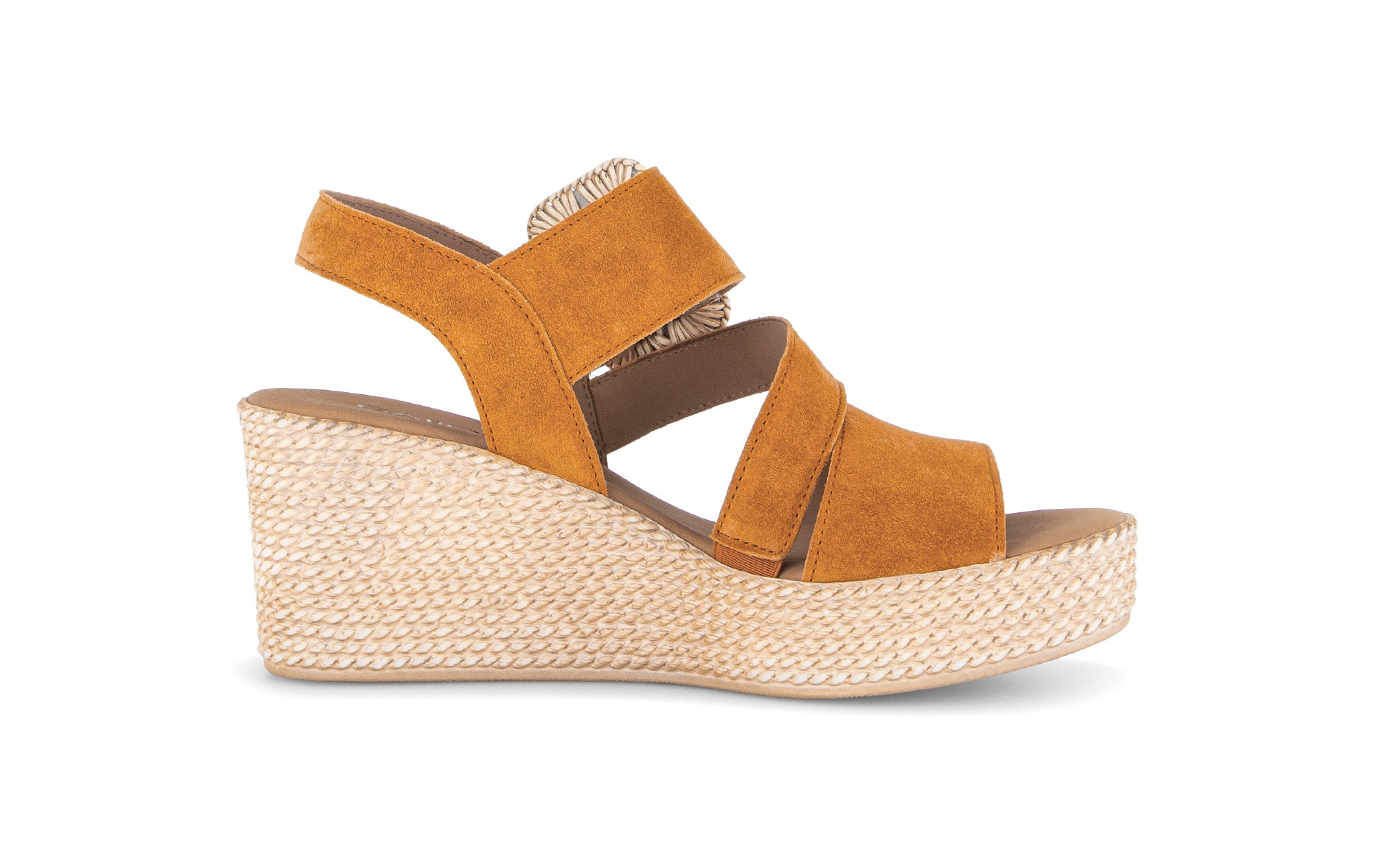 Sandália de cunha feminina '84.771.10' - laranja