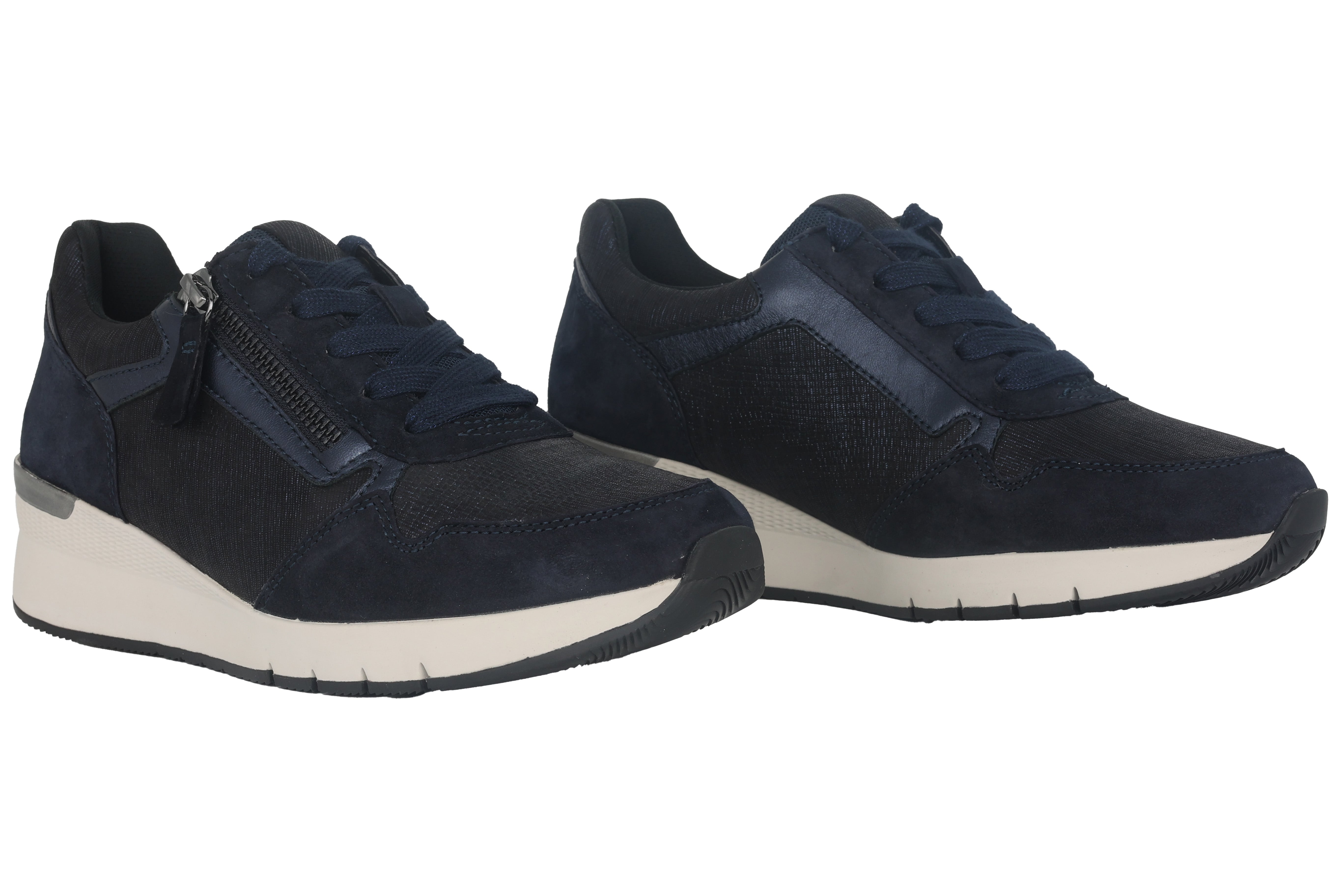 Damen-Sneaker '56.418.86' mit Schnürverschluss und Reißverschluss – Blau