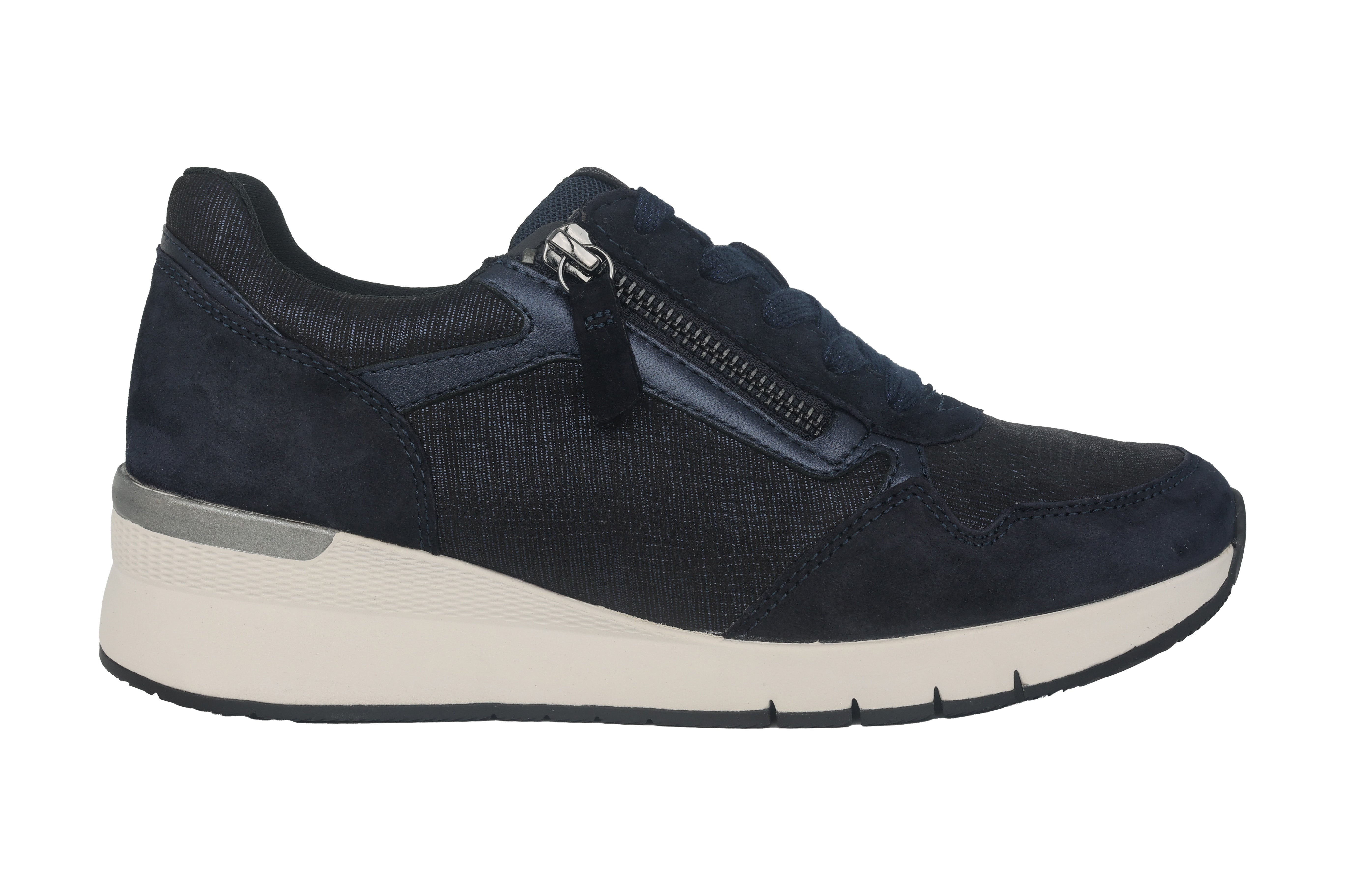 Damen-Sneaker '56.418.86' mit Schnürverschluss und Reißverschluss – Blau