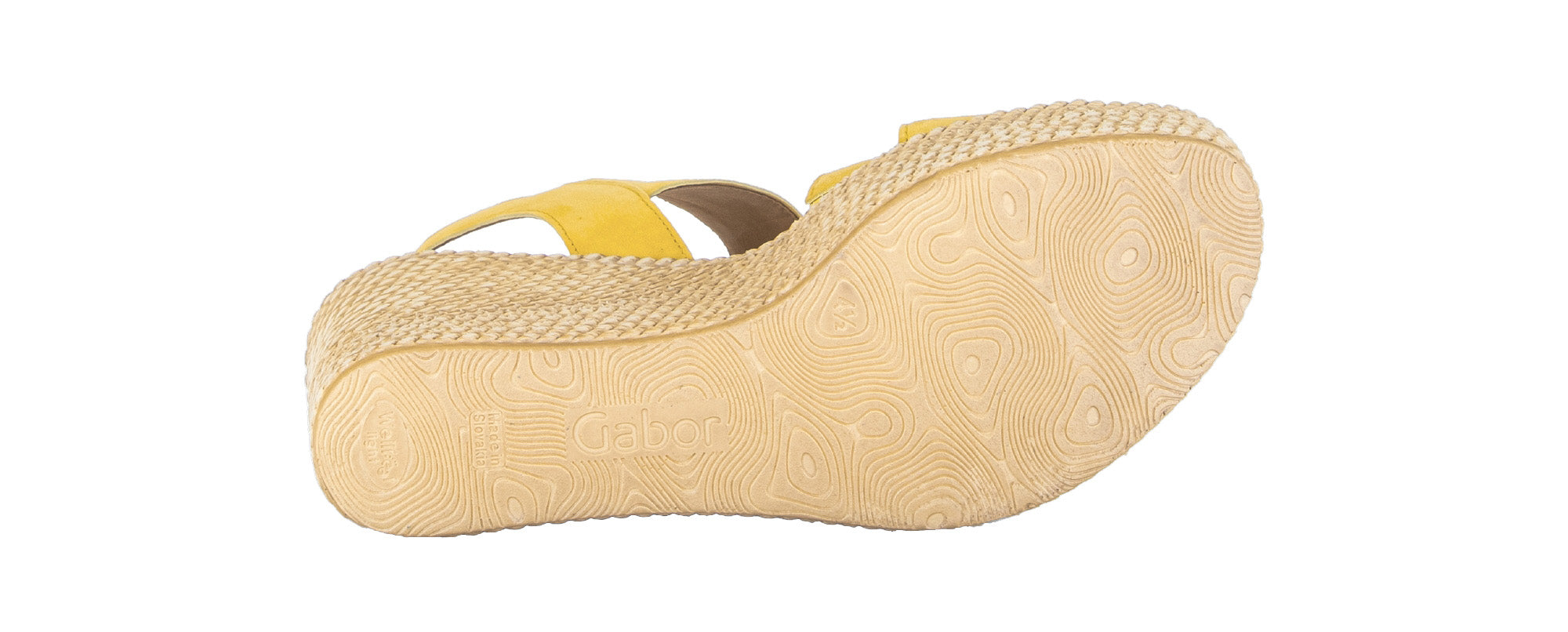 Damen-Keilsandalette '84.771.13' – Gelb