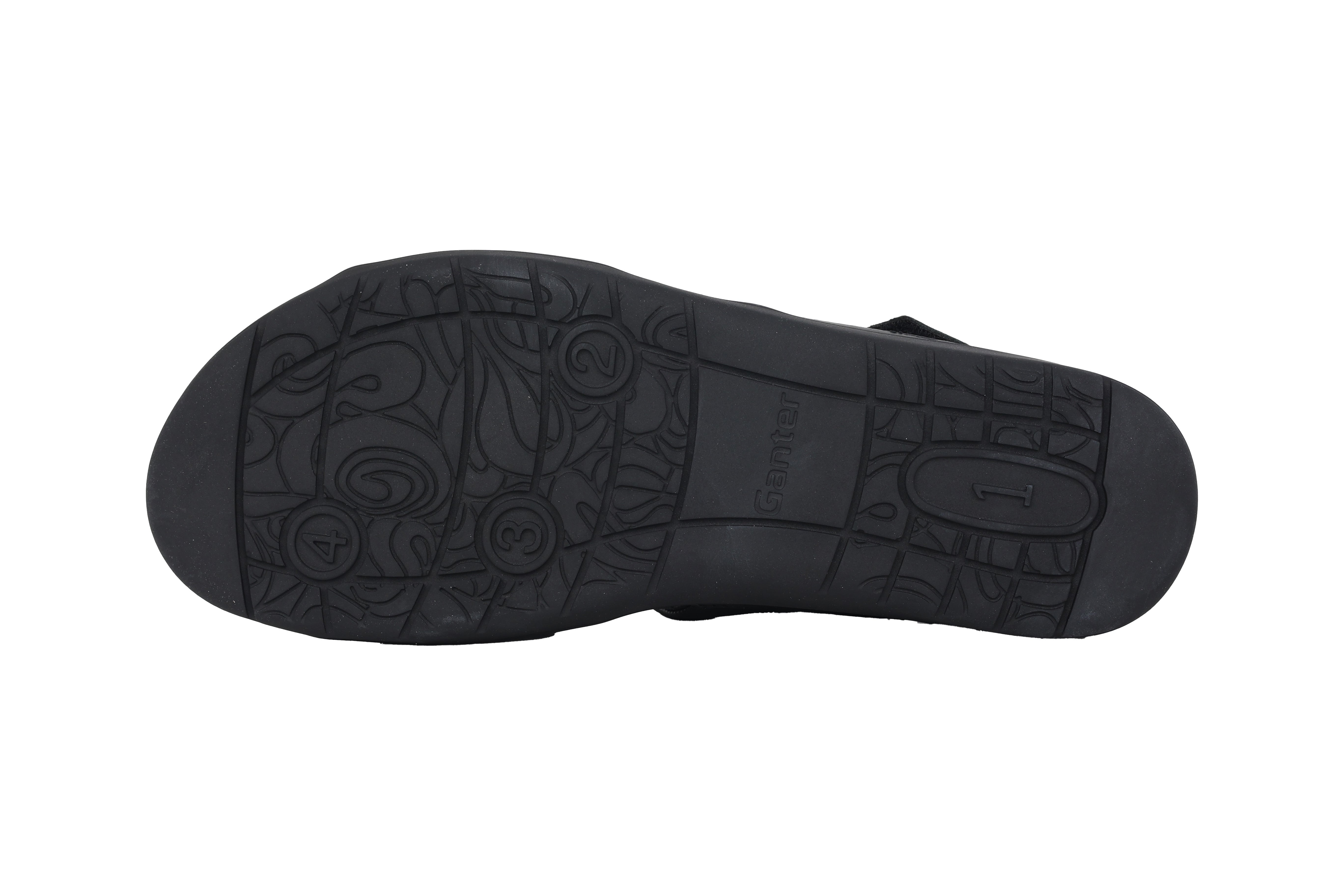 Damensandale 'Evi' mit schmaler Passform (E) - Schwarz