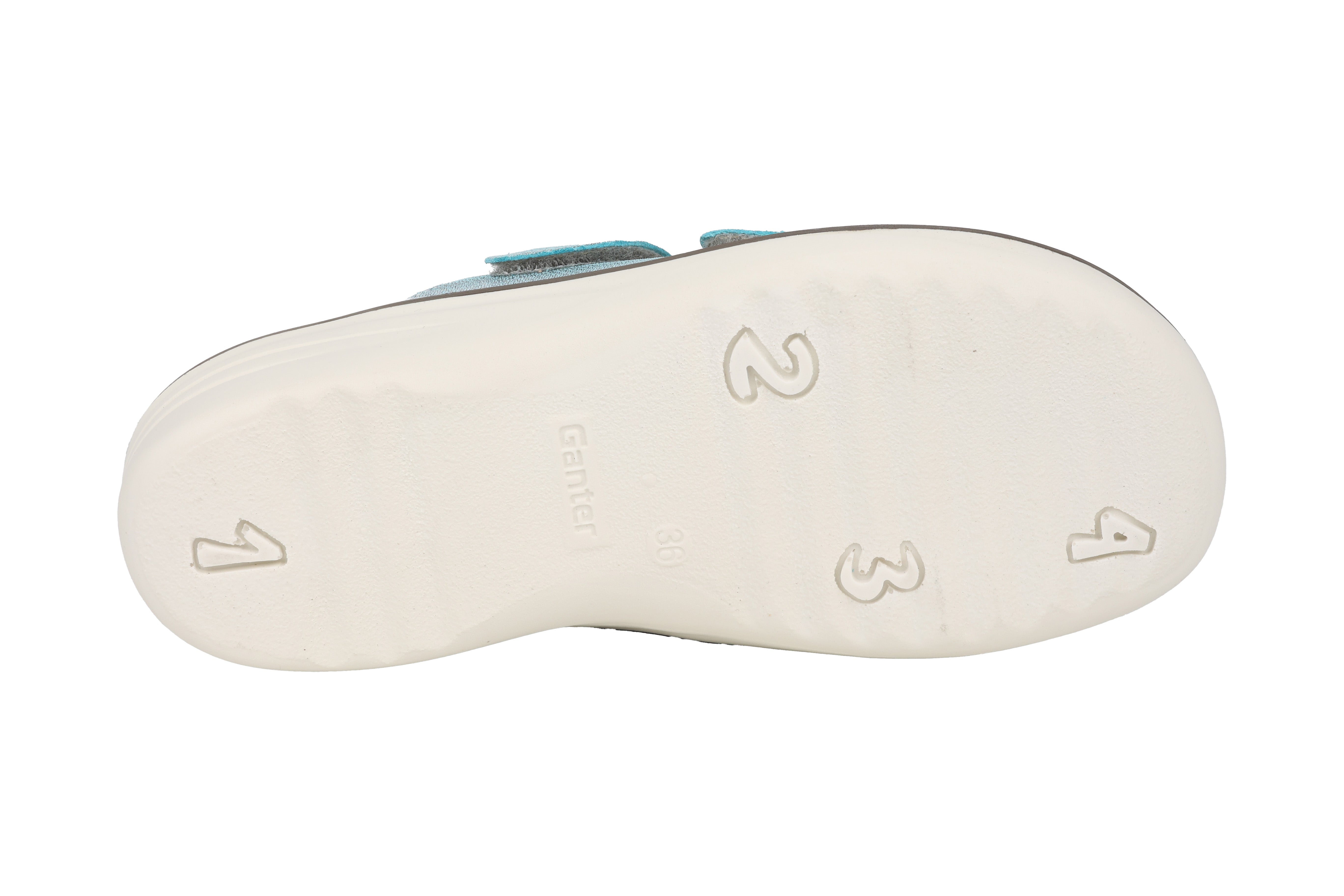 Sandalia de mujer con triple tira 'Hera' de corte ancho (H) - Azul