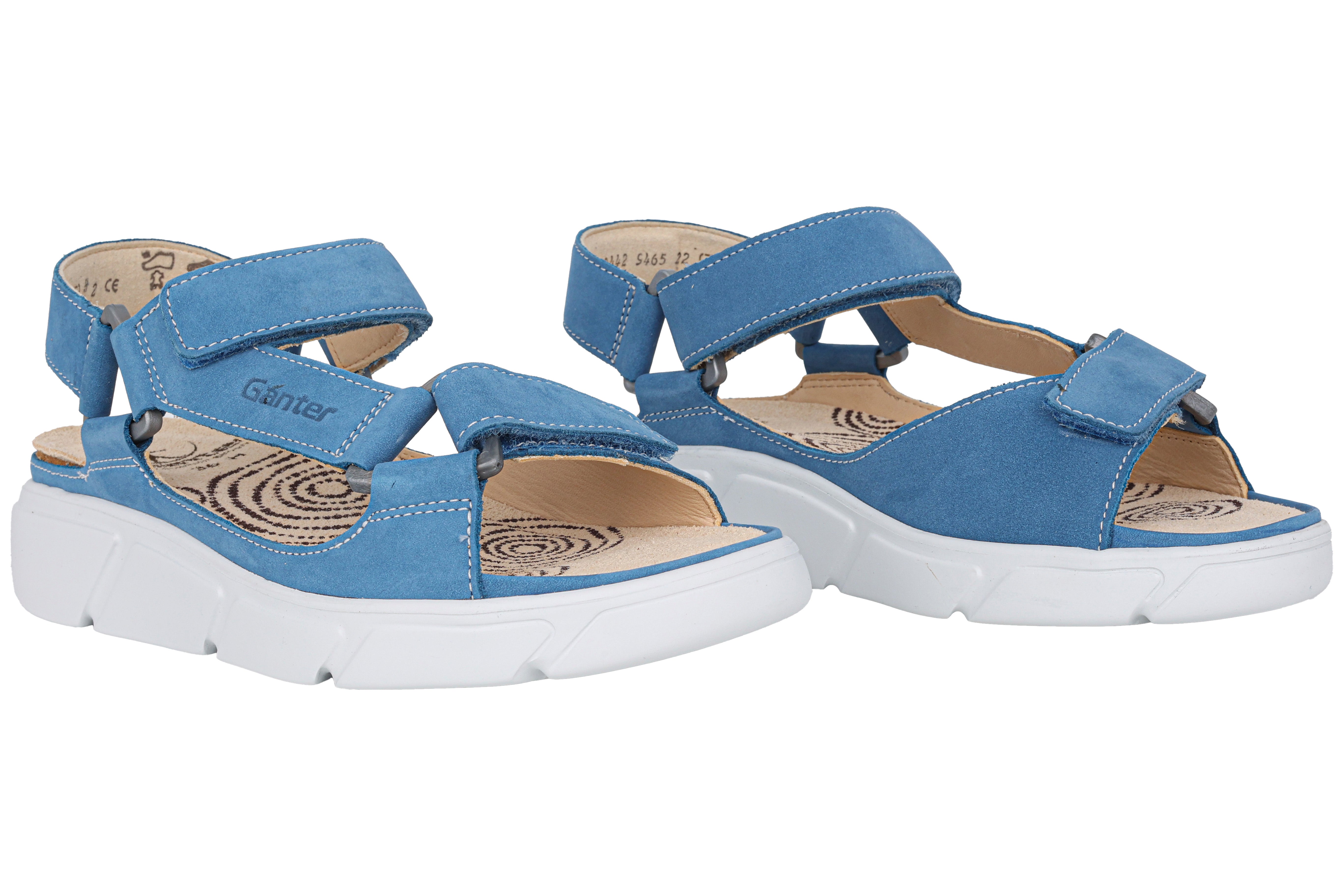 Weite Damensandale 'Halina' (H) – Blau