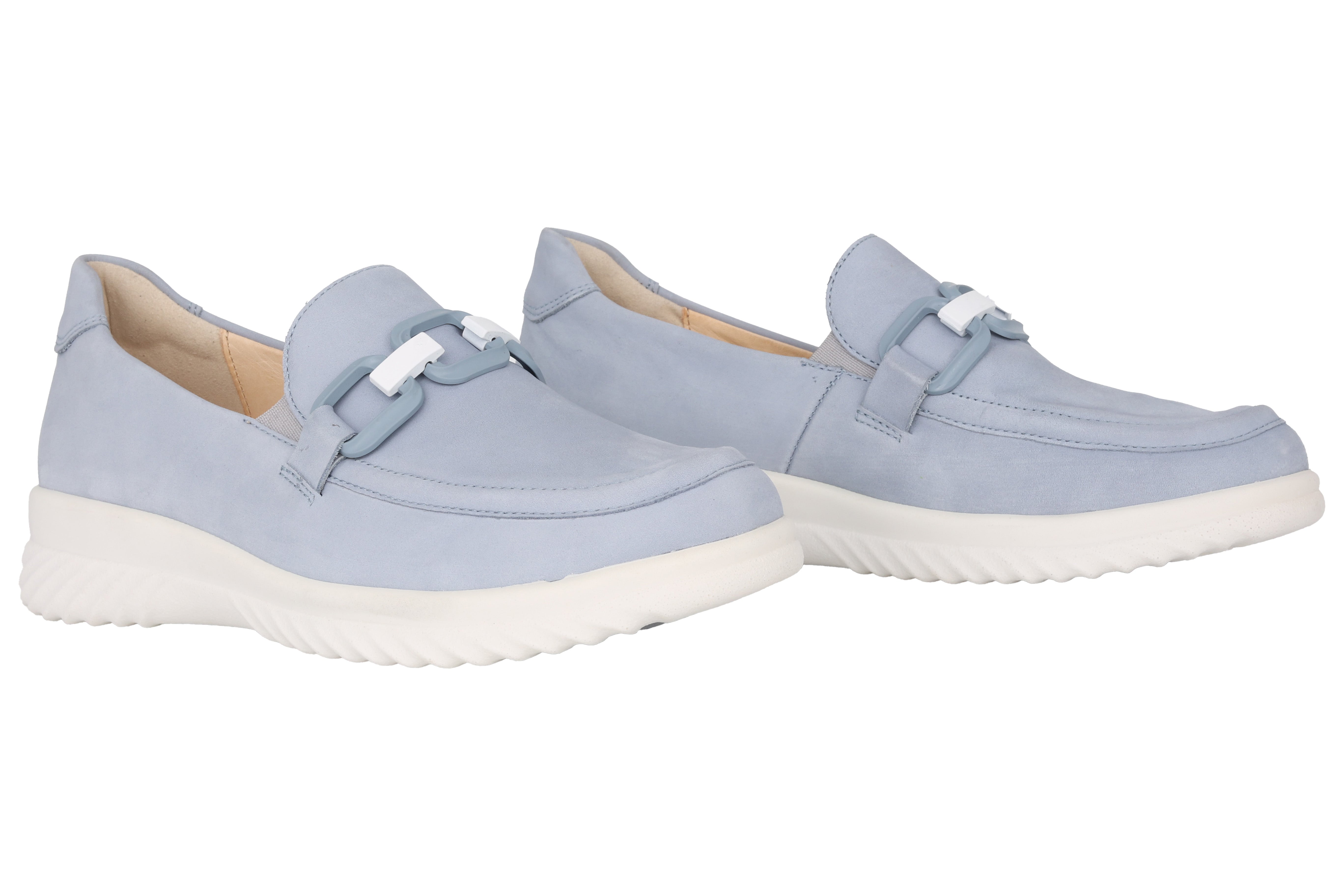 'Heike' damesmocassin met brede pasvorm (H) - Blauw