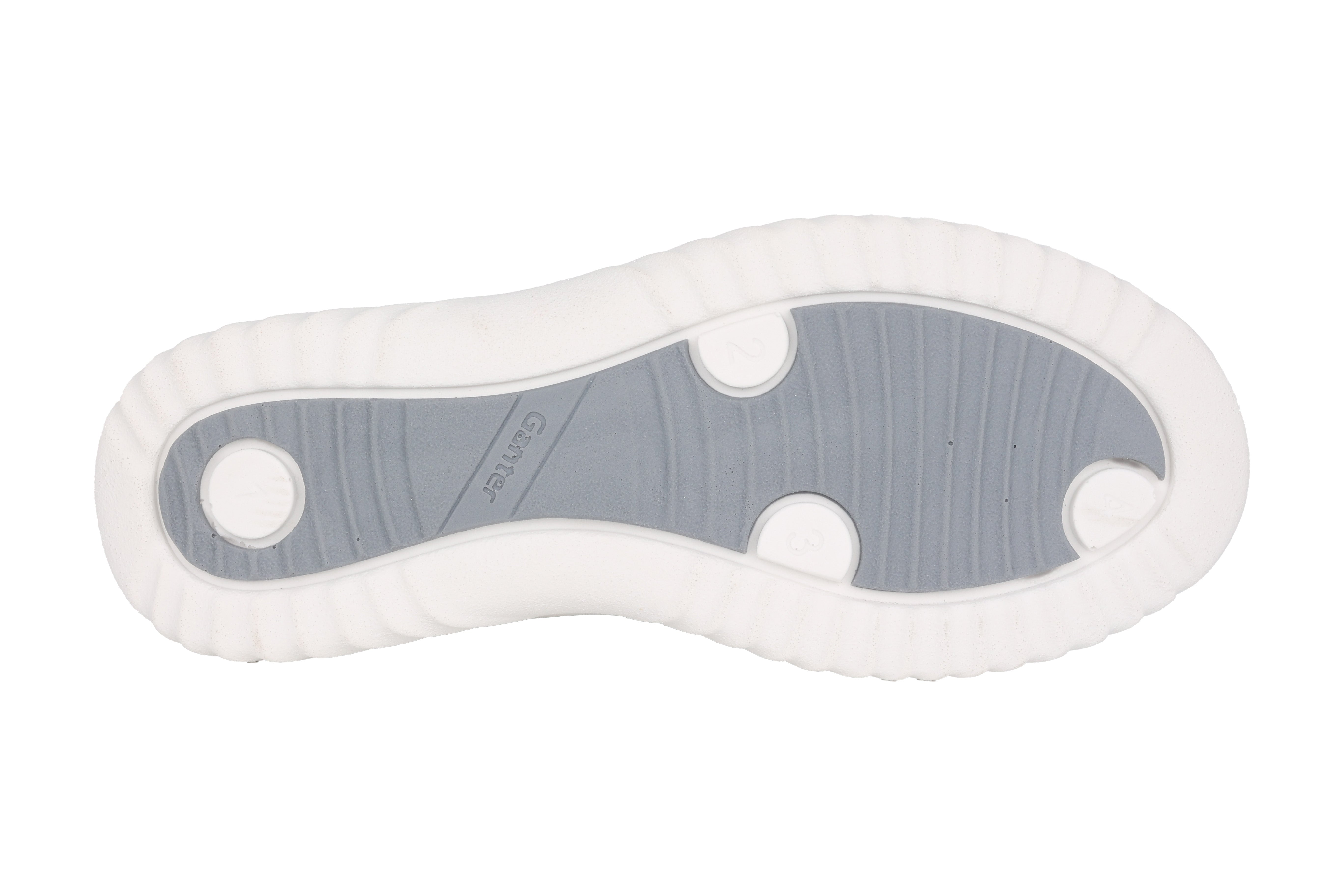 Chaussures à lacets et zip pour femme 'Heike' coupe large (H) - Blanc