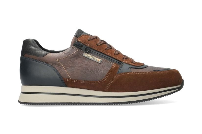 'Gilford' men's lace - zip sneaker - Brown - Chaplinshoes'Gilford' men's lace - zip sneaker - BrownMephisto