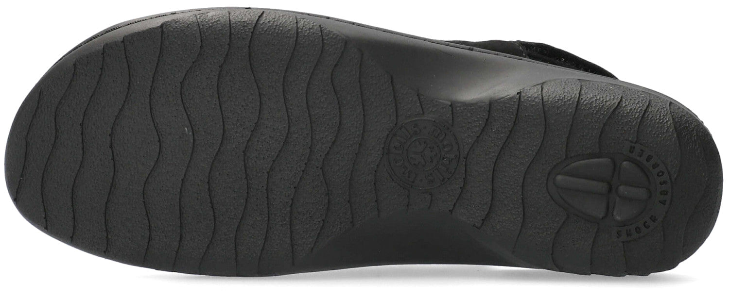 Ergonomische damessandaal 'Gisella' met brede pasvorm (H) - zwart - ChaplinshoesErgonomische damessandaal 'Gisella' met brede pasvorm (H) - zwartMephisto