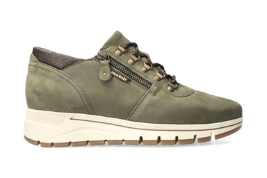 'Gwenn' zapatilla ergonómica de mujer con cordones (H) y cremallera - Verde - Chaplinshoes'Gwenn' Zapatilla ergonómica de mujer de corte ancho (H) con cordones y cremallera - GreenMephisto