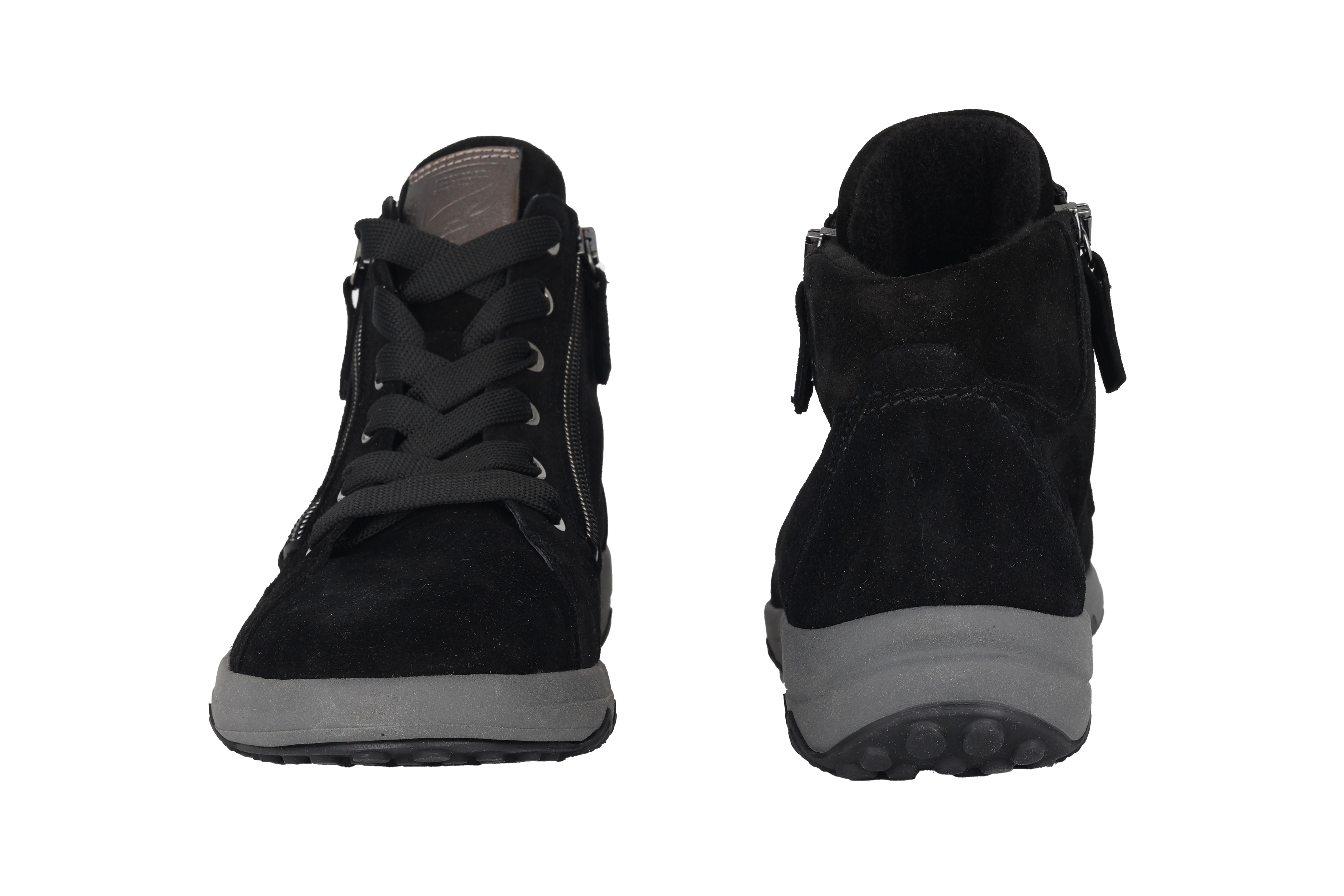 'H-Teresa' dames enkellaars met brede pasvorm (H) - zwart